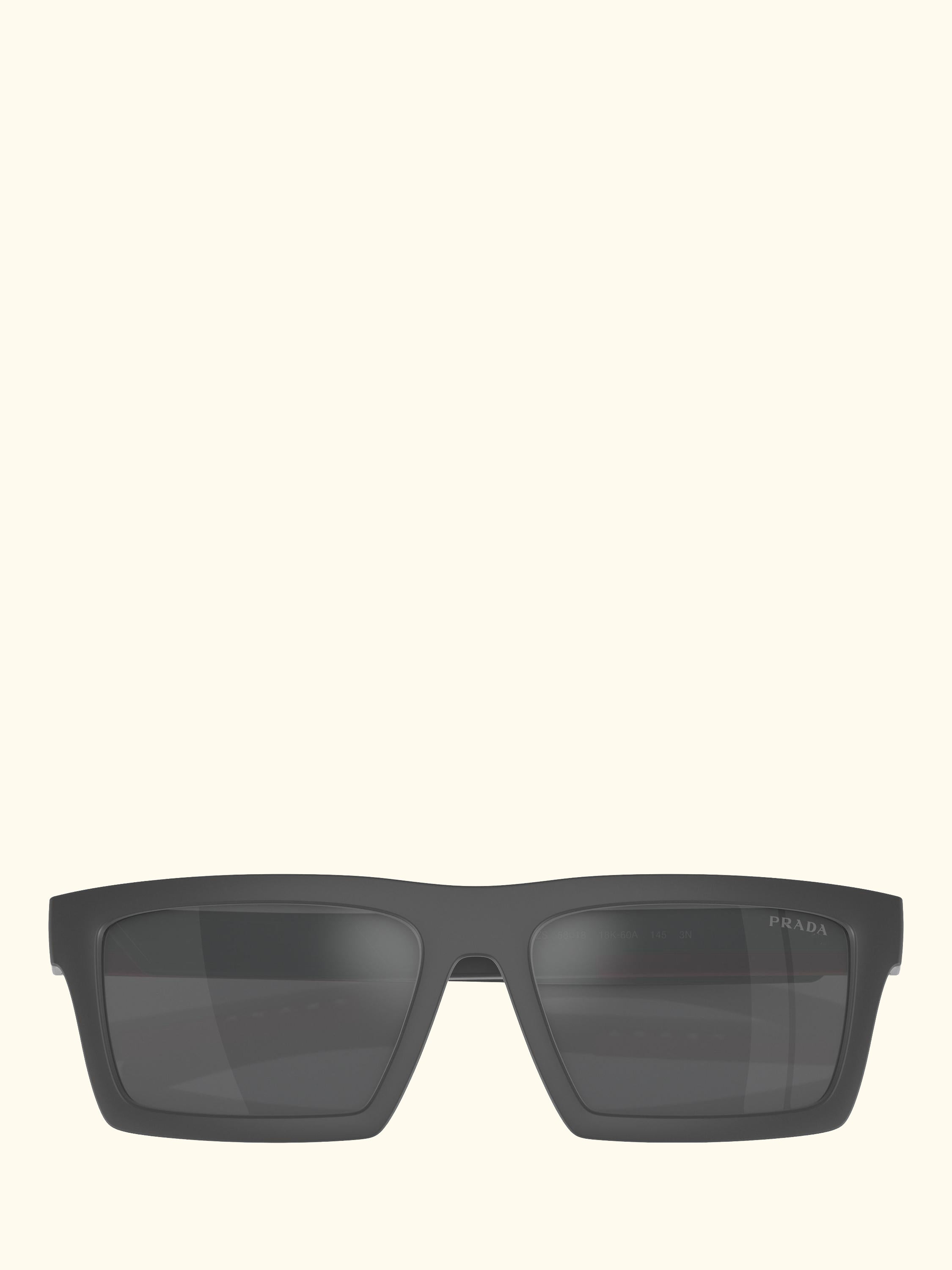 PS02ZSU Men's Rectangular Sunglasses, Grey