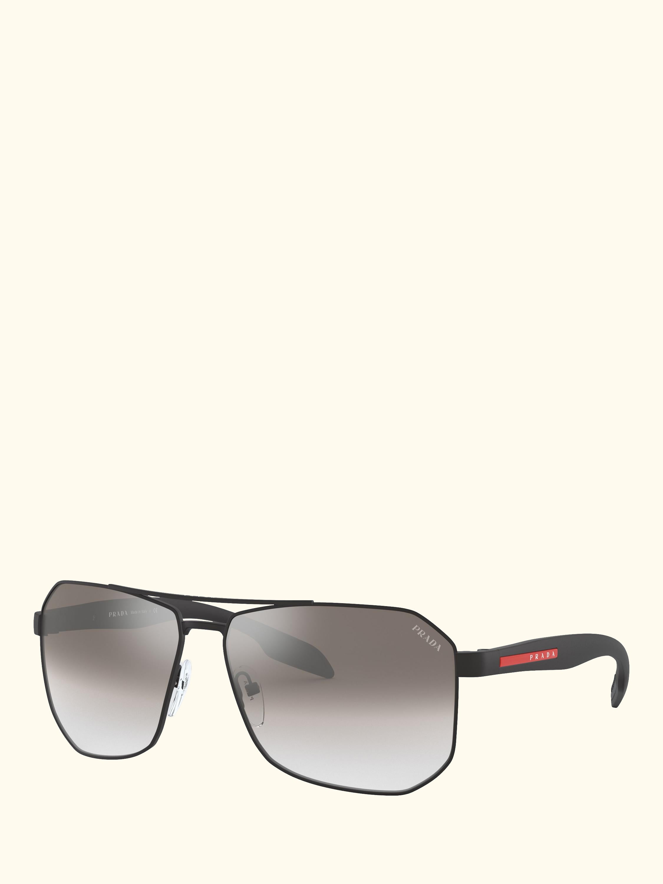 PS 51VS Men's Rectangular Sunglasses, Matte Black/Grey Gradient