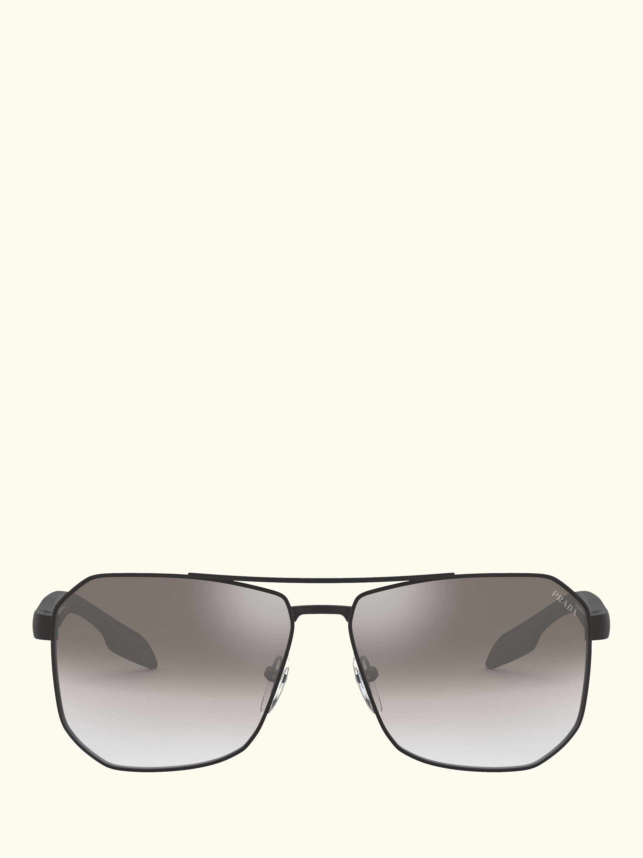 PS 51VS Men's Rectangular Sunglasses, Matte Black/Grey Gradient
