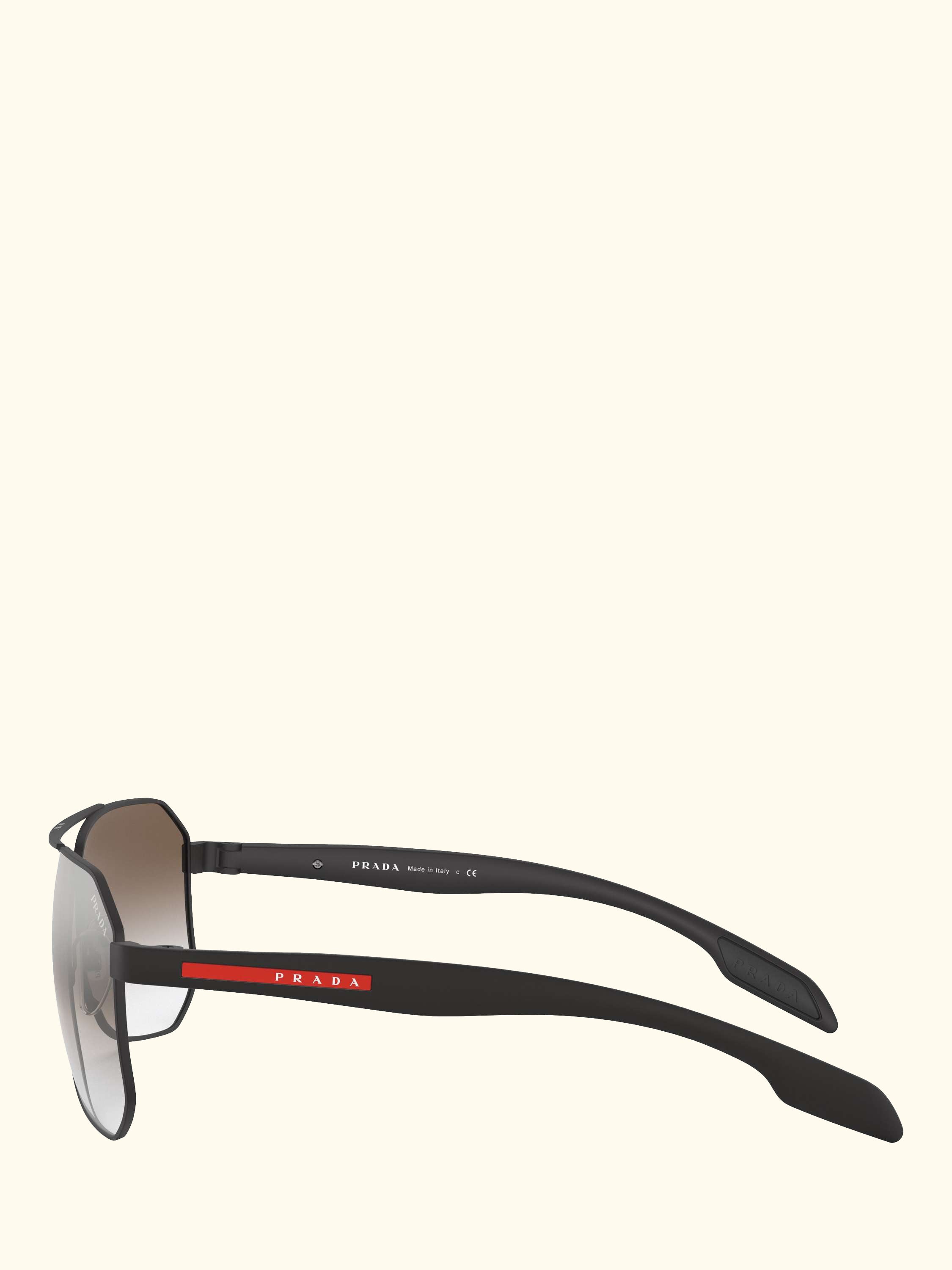 PS 51VS Men's Rectangular Sunglasses, Matte Black/Grey Gradient