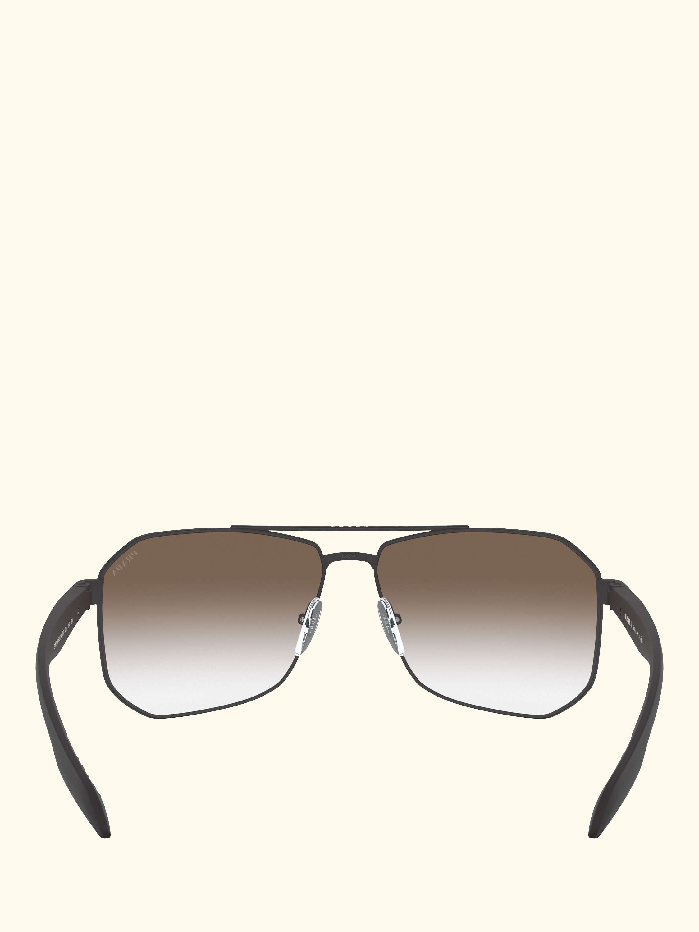 PS 51VS Men's Rectangular Sunglasses, Matte Black/Grey Gradient
