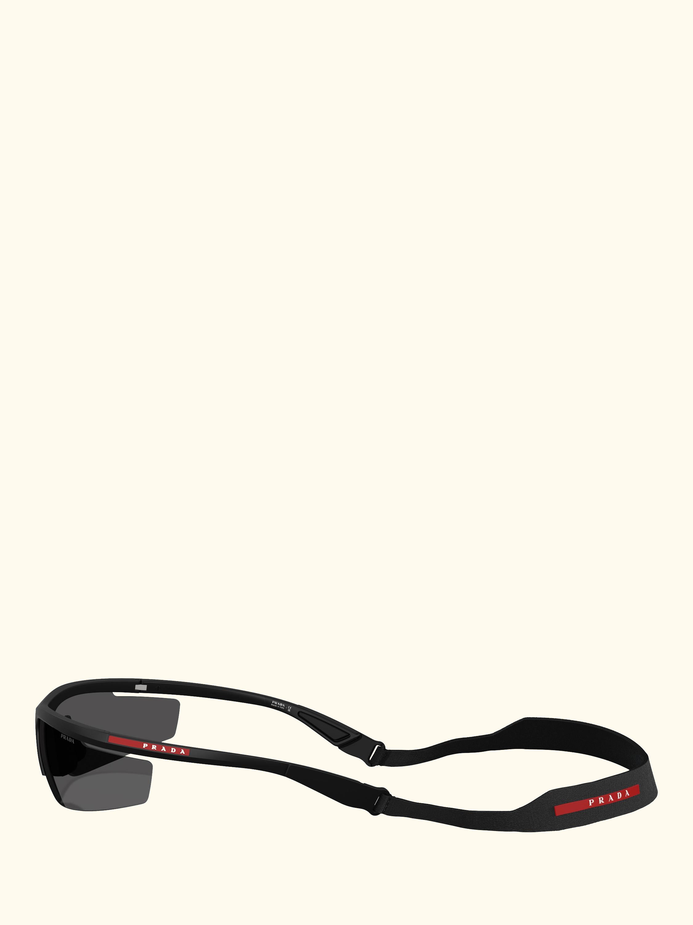 PS A02S Men's Wrap Sunglasses, Nero Opaco