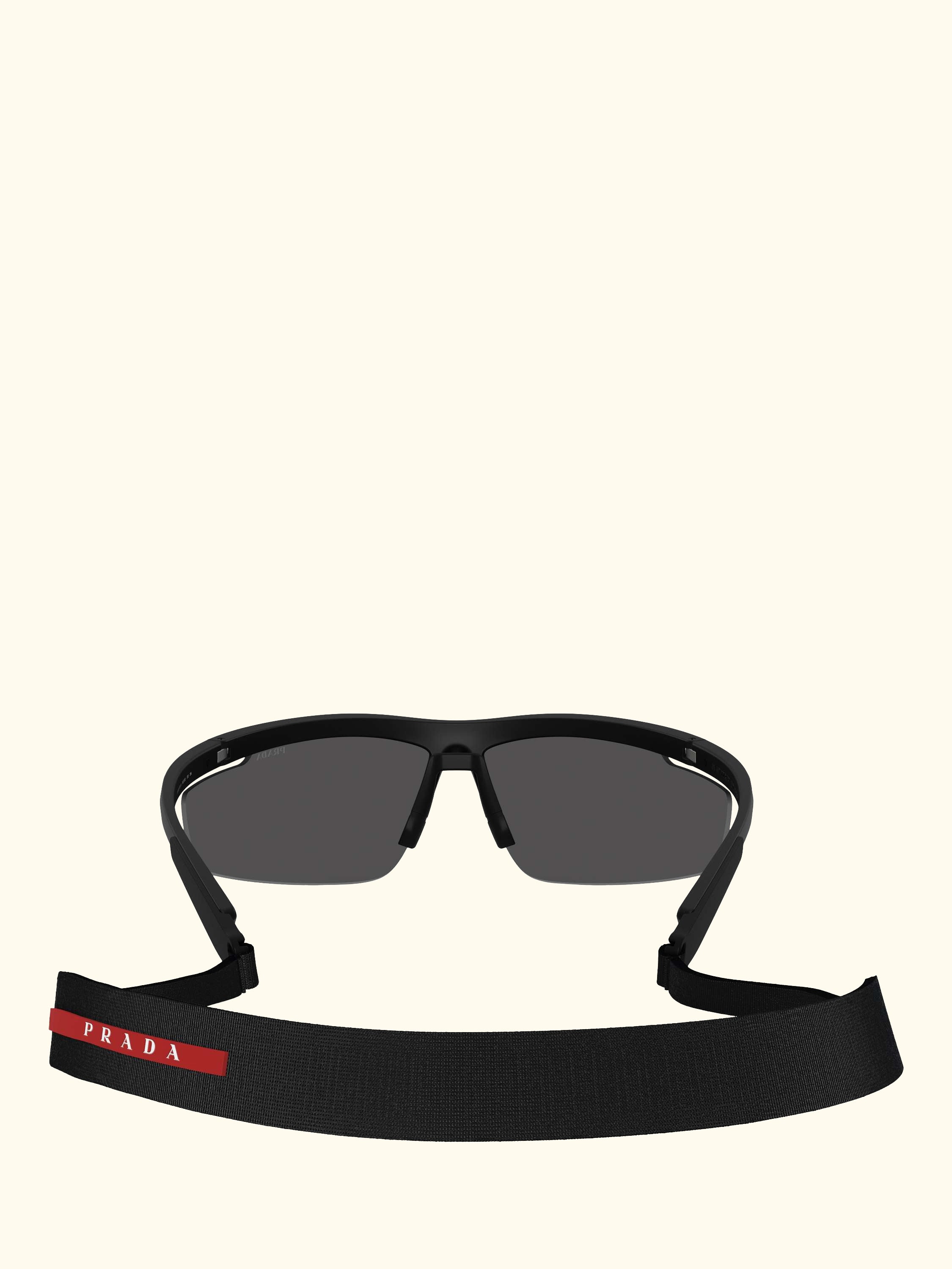 PS A02S Men's Wrap Sunglasses, Nero Opaco