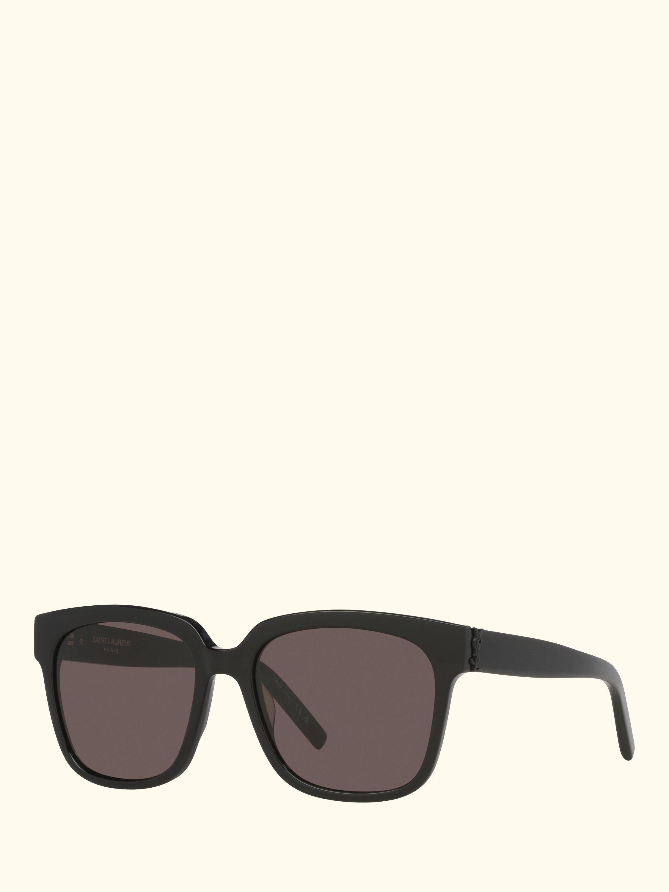 YS000111 Women's Square Sunglasses, Black/Dark Pink