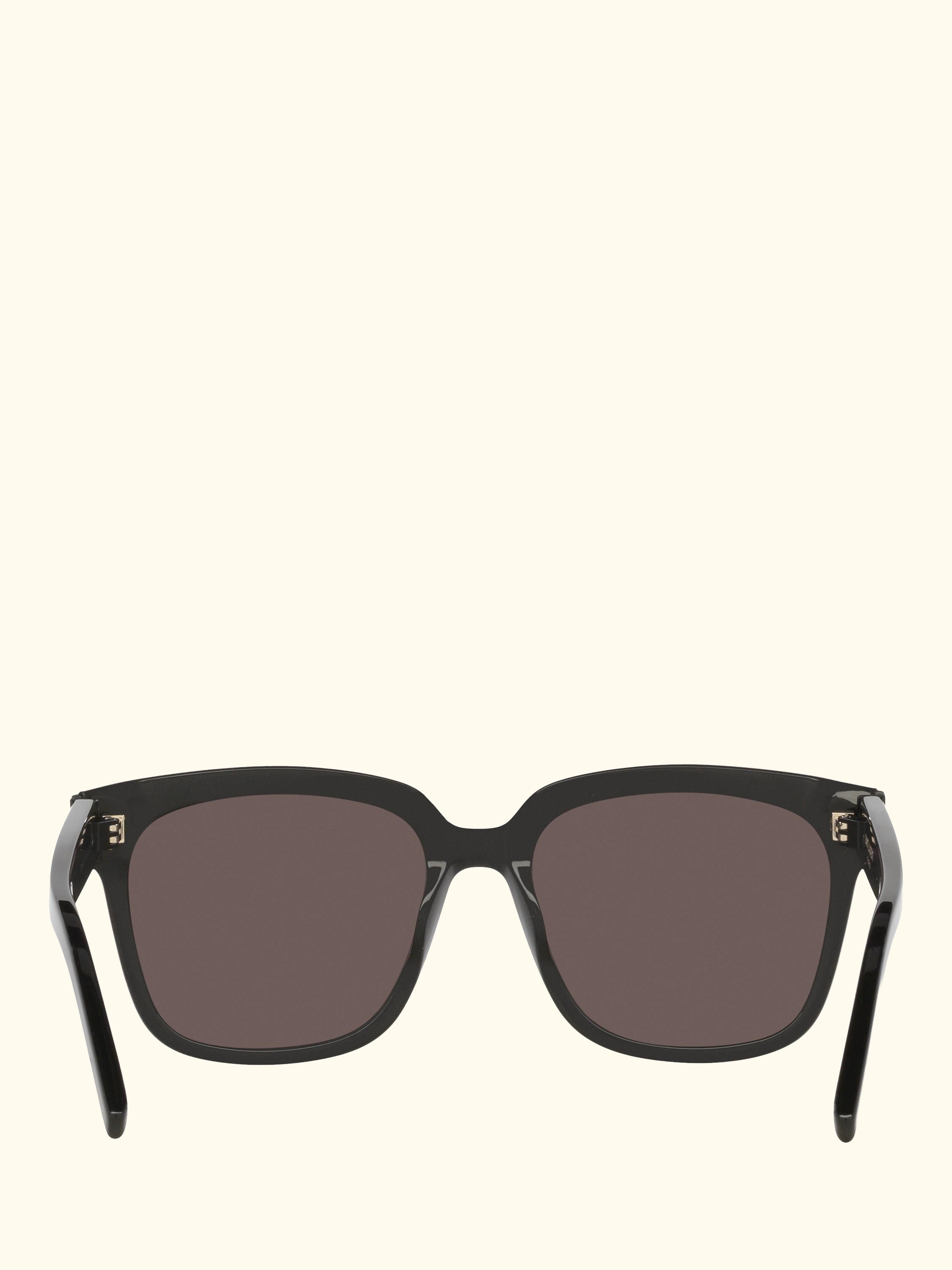 YS000111 Women's Square Sunglasses, Black/Dark Pink