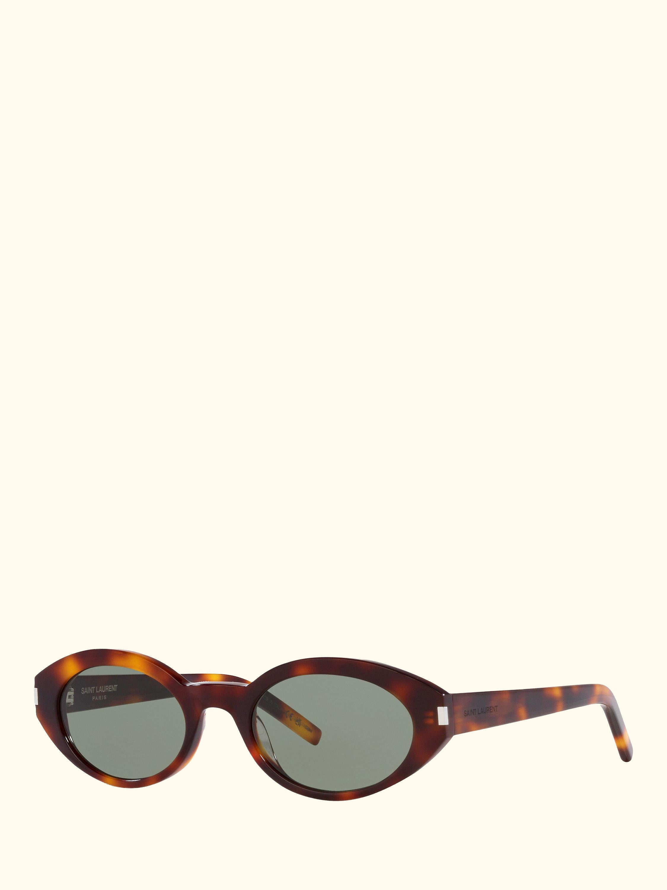 YS000433 Women's Oval Sunglasses, Tortoise/Green