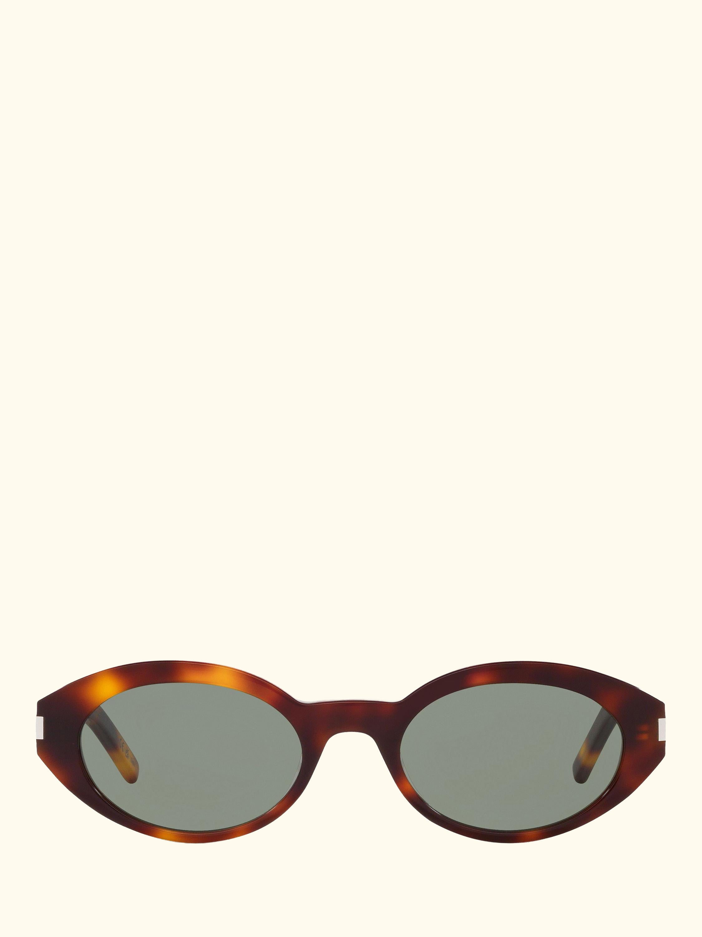 YS000433 Women's Oval Sunglasses, Tortoise/Green