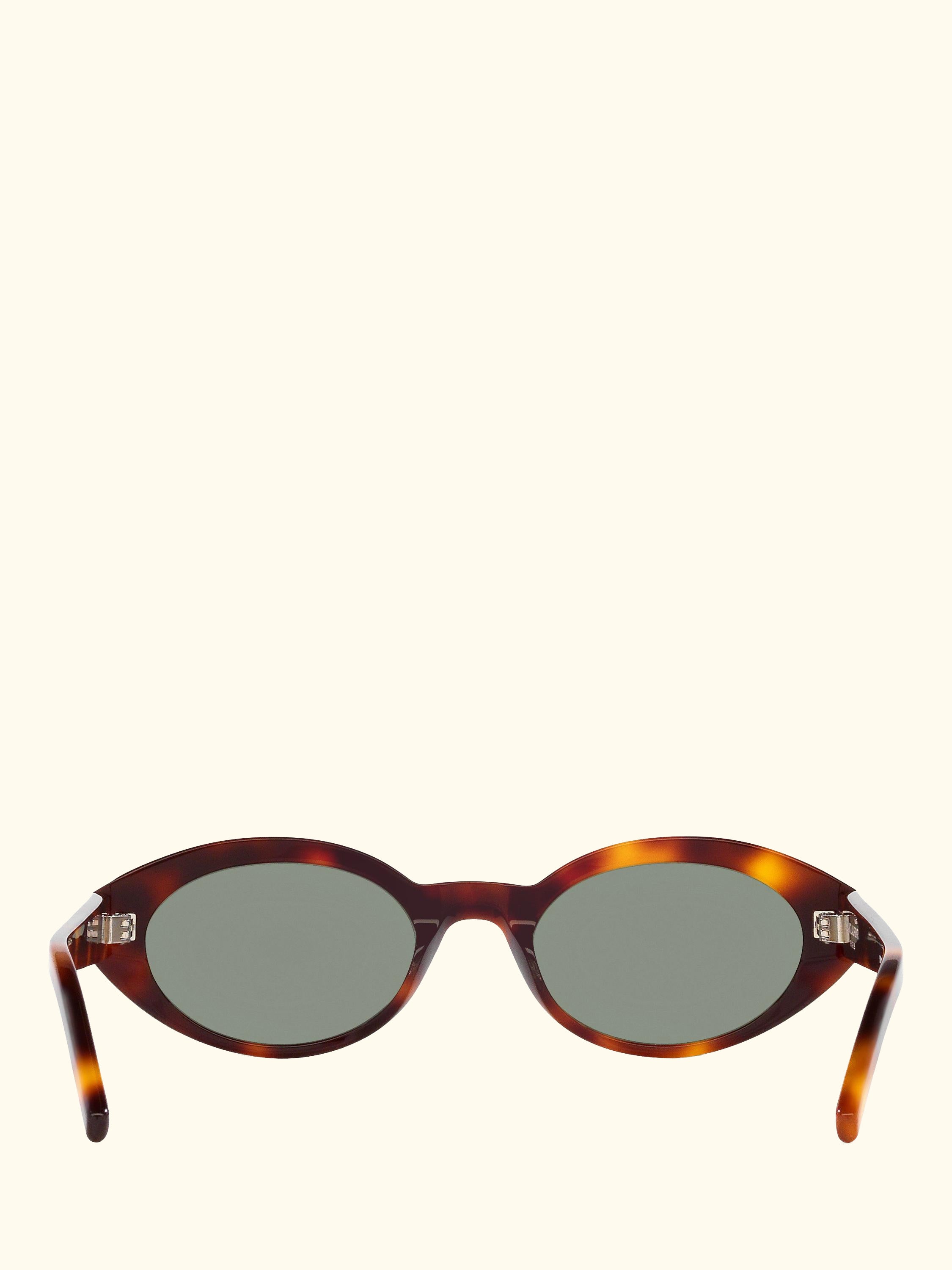YS000433 Women's Oval Sunglasses, Tortoise/Green