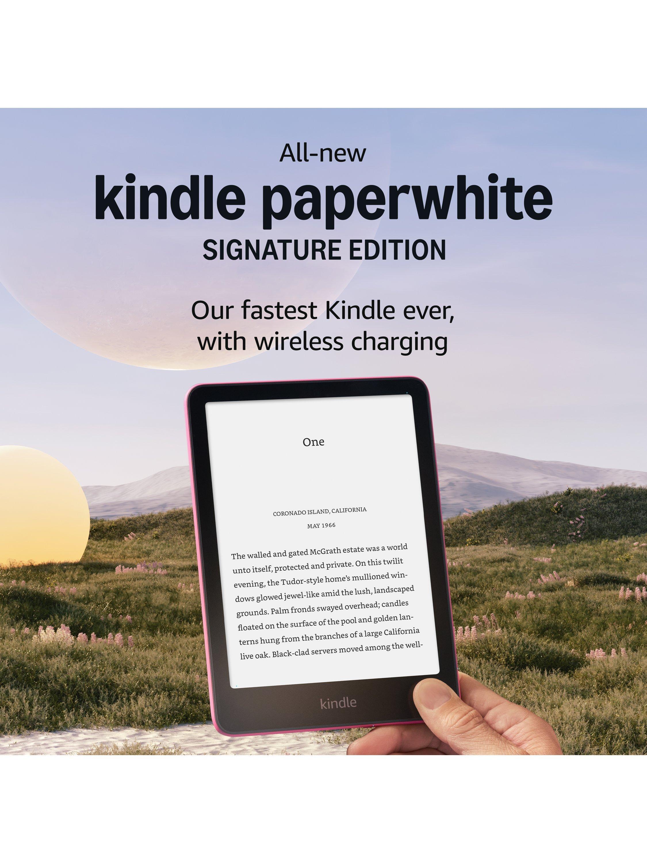 Kindle Paperwhite (2024) Signature Edition, Waterproof eReader, 7" High Resolution Illuminated Touch Screen with Auto-Adjusting Front Light and Wireless Charging, 32GB
