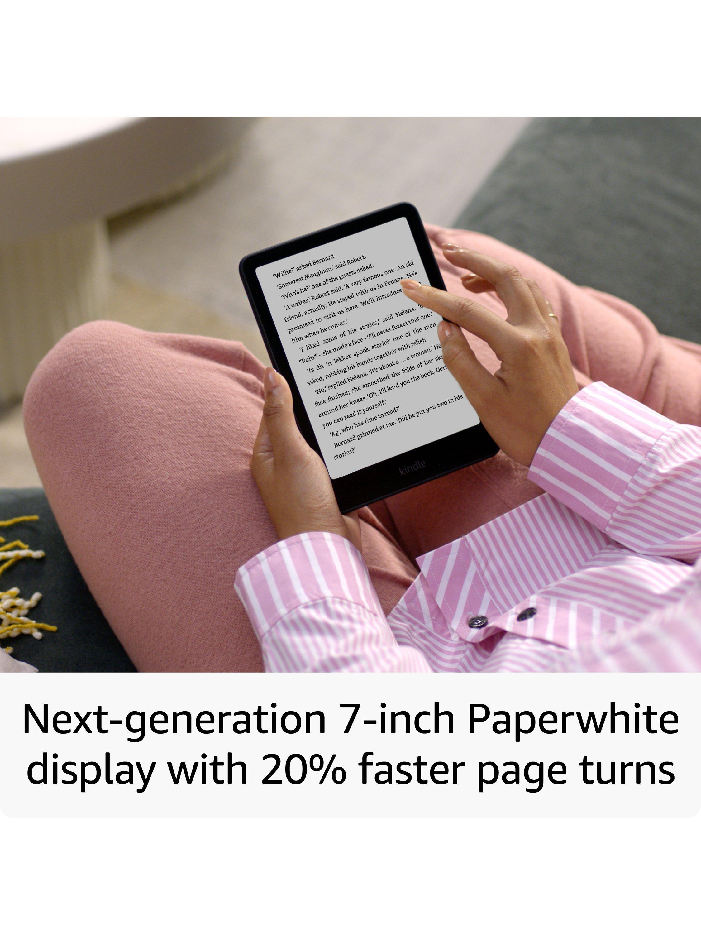 Kindle Paperwhite (2024) Signature Edition, Waterproof eReader, 7" High Resolution Illuminated Touch Screen with Auto-Adjusting Front Light and Wireless Charging, 32GB