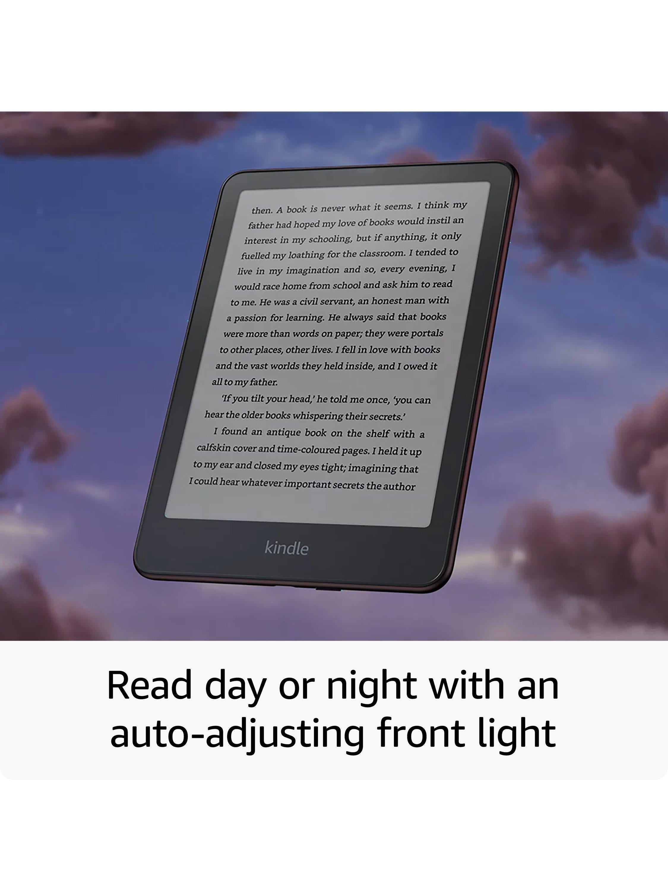 Kindle Paperwhite (2024) Signature Edition, Waterproof eReader, 7" High Resolution Illuminated Touch Screen with Auto-Adjusting Front Light and Wireless Charging, 32GB