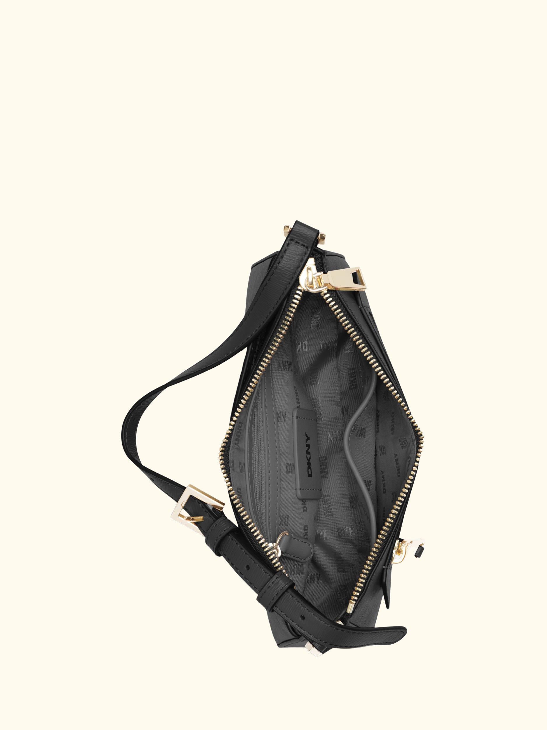 Bryant Avenue Leather Demi Cross Body Bag, Black