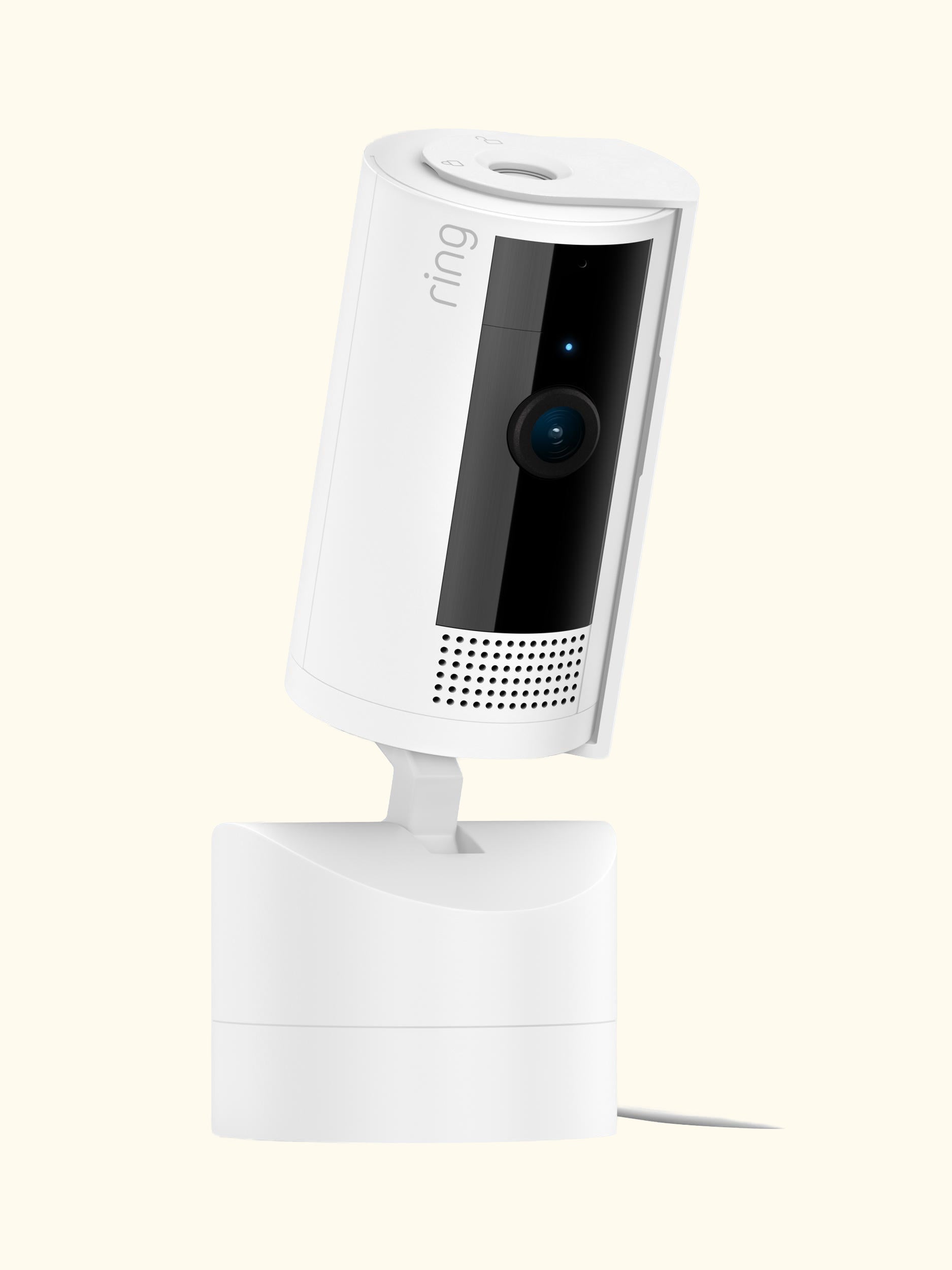 Pan-Tilt Indoor Cam Smart Security Camera with Built in Wi-Fi, White
