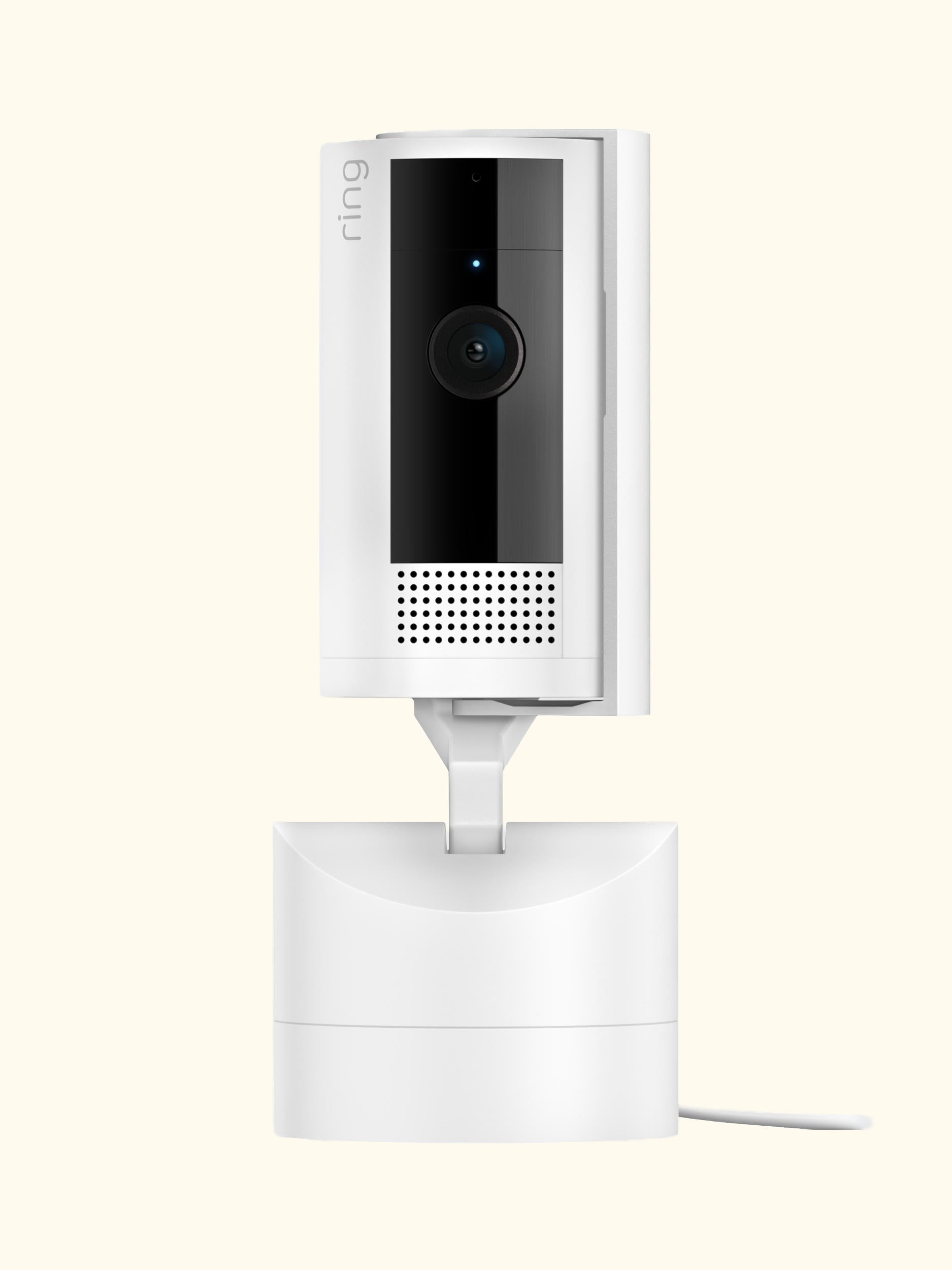 Pan-Tilt Indoor Cam Smart Security Camera with Built in Wi-Fi, White