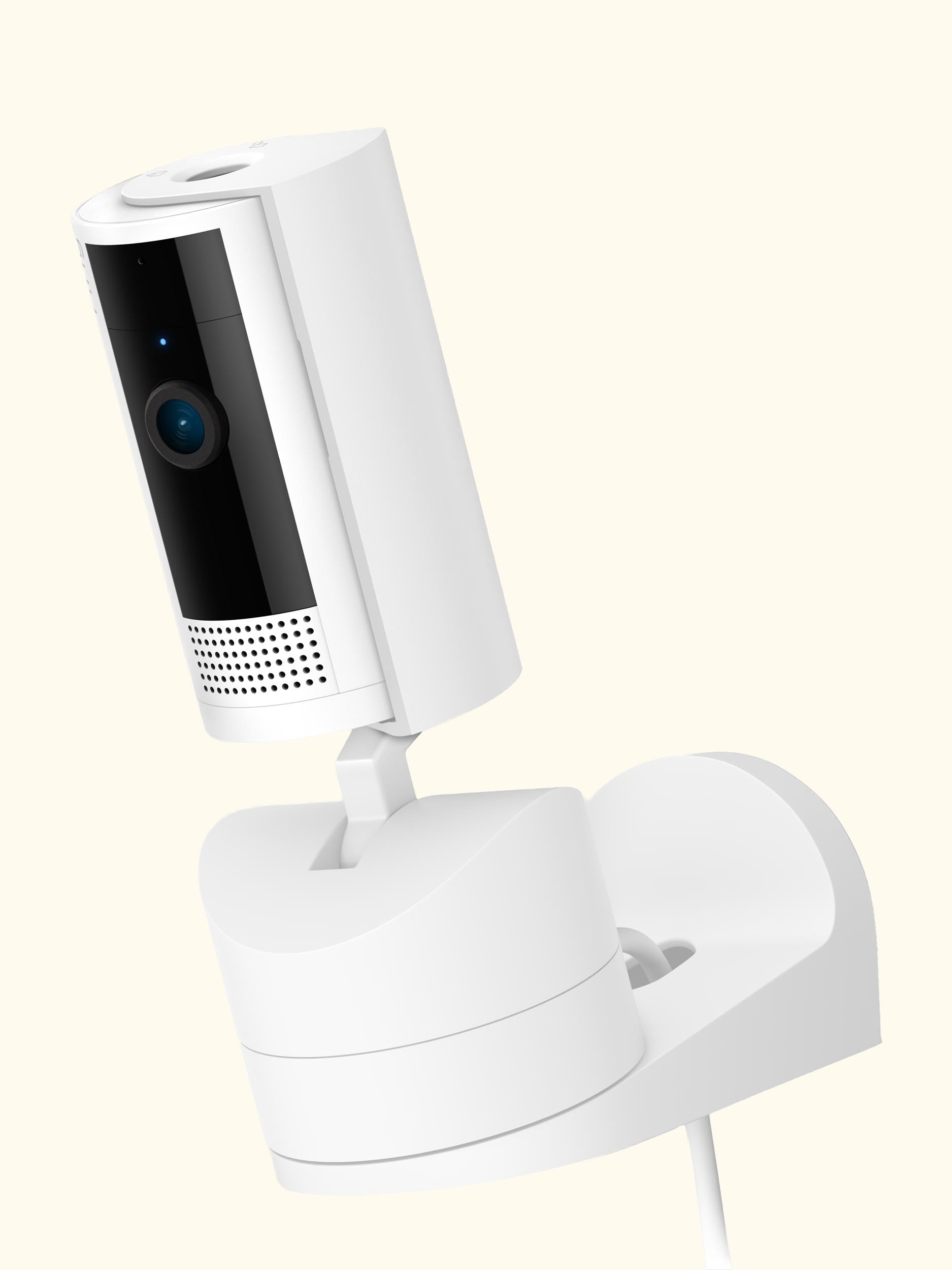 Pan-Tilt Indoor Cam Smart Security Camera with Built in Wi-Fi, White
