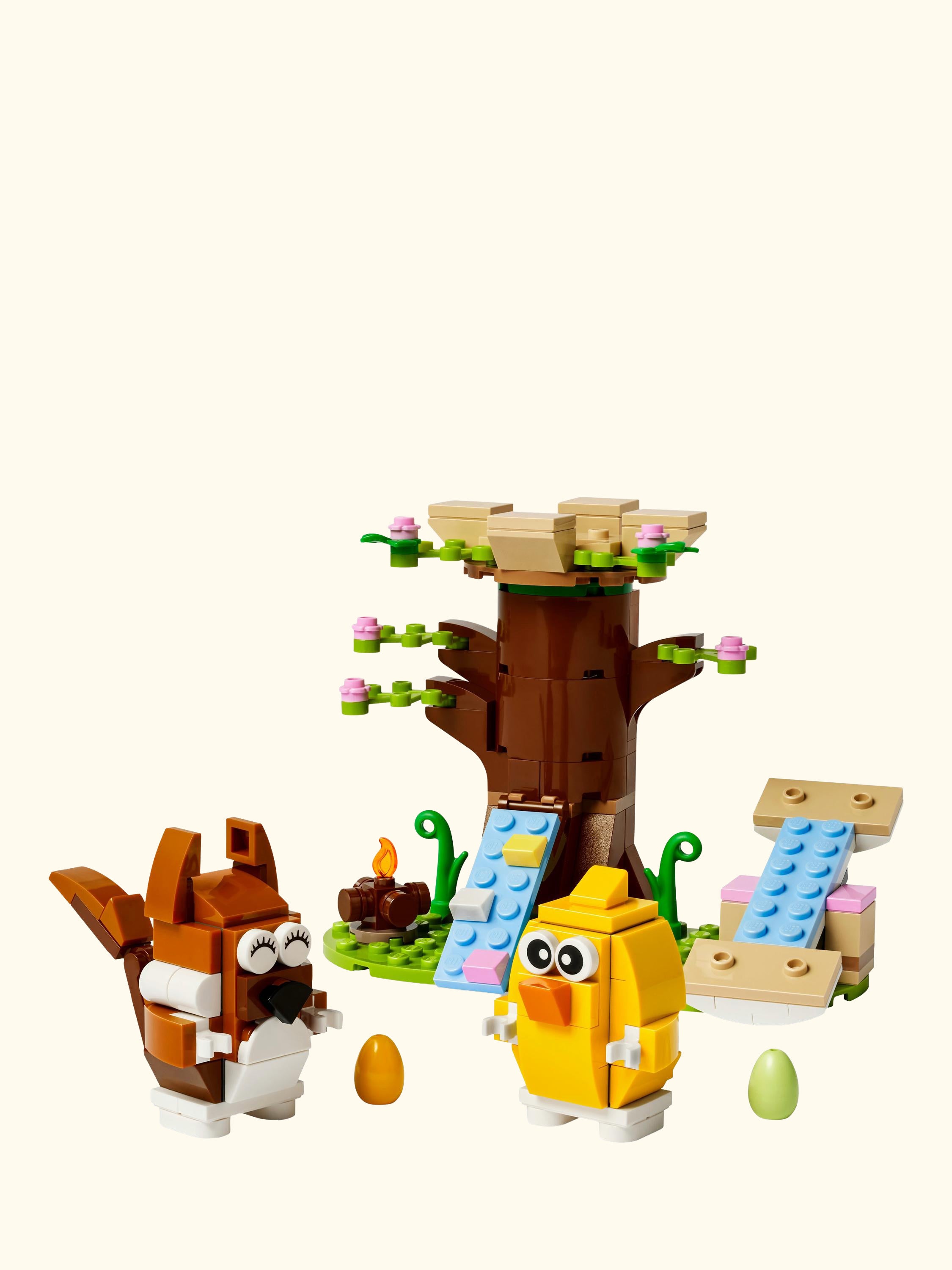 Spring Animal Playground Set with Toy Tree-House 40709