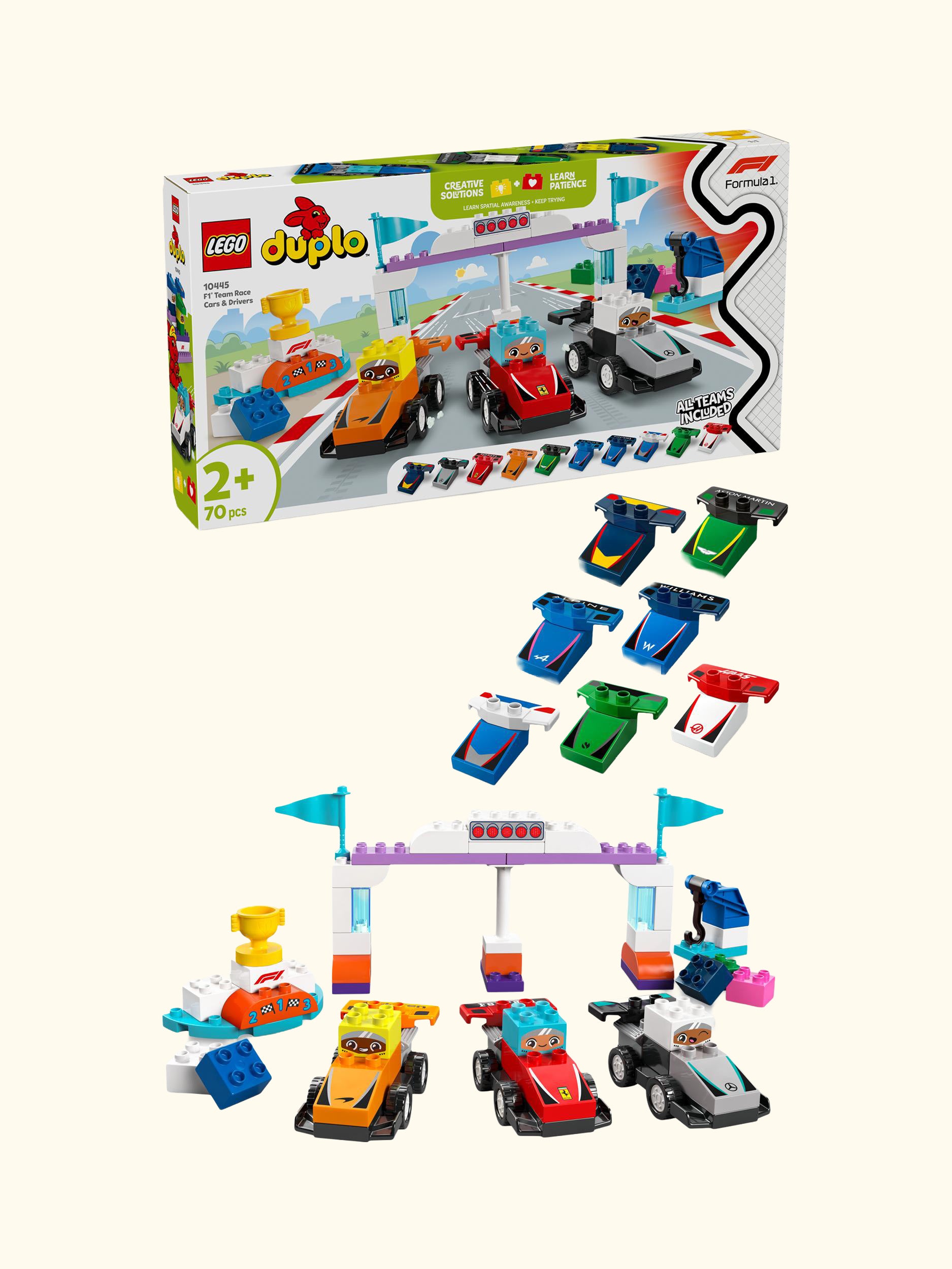 DUPLO F1 Team Race Cars & Drivers Role Play Toy 10445