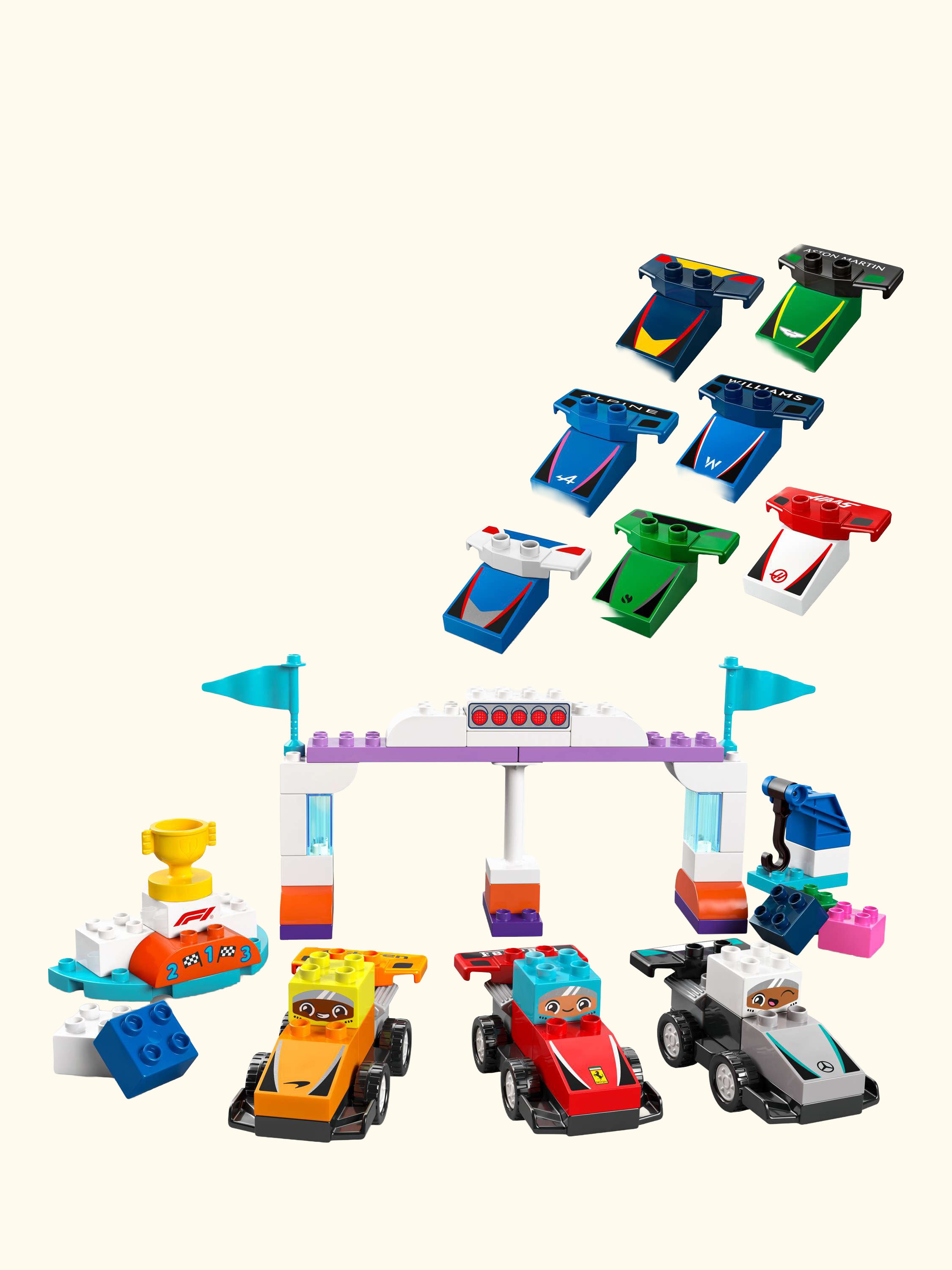 DUPLO F1 Team Race Cars & Drivers Role Play Toy 10445