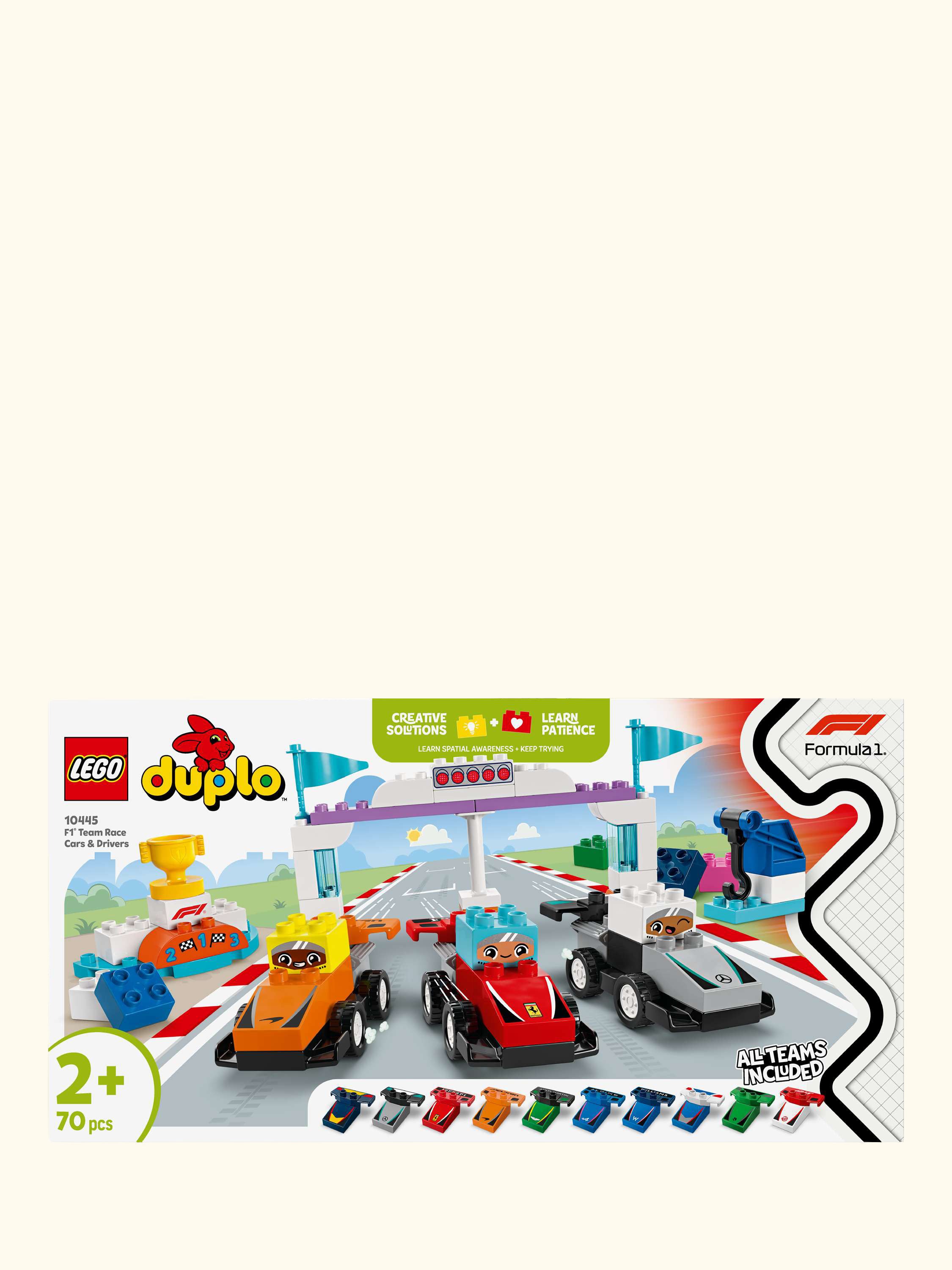 DUPLO F1 Team Race Cars & Drivers Role Play Toy 10445