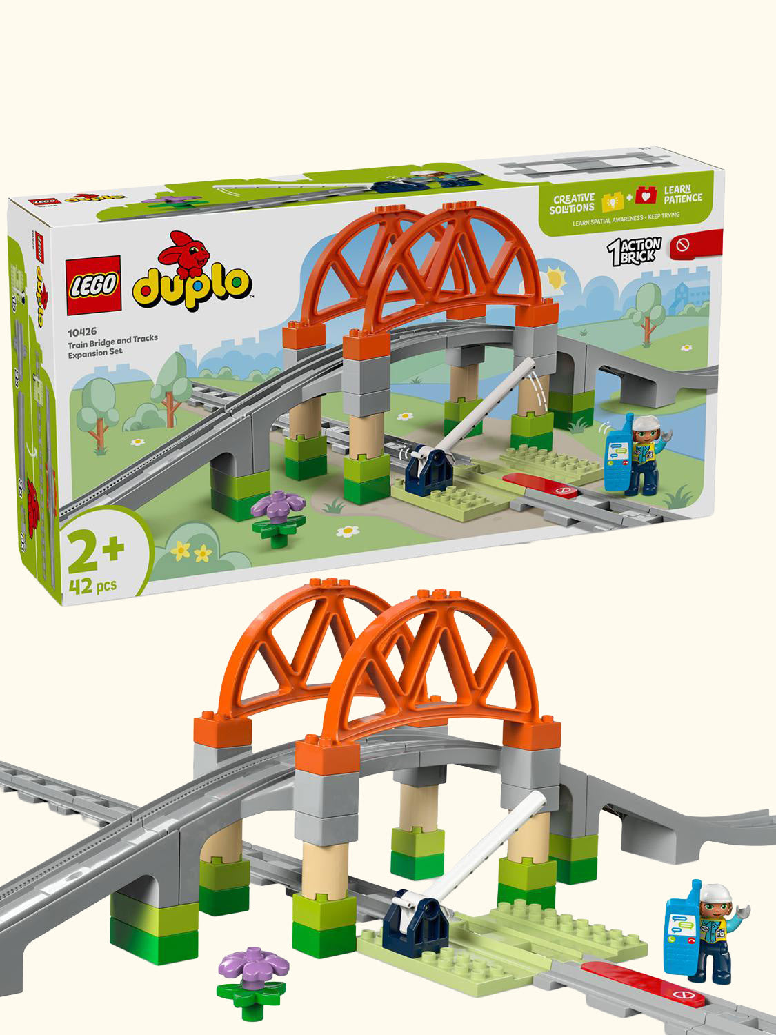 DUPLO Train Bridge and Tracks Expansion Set Toy 10426