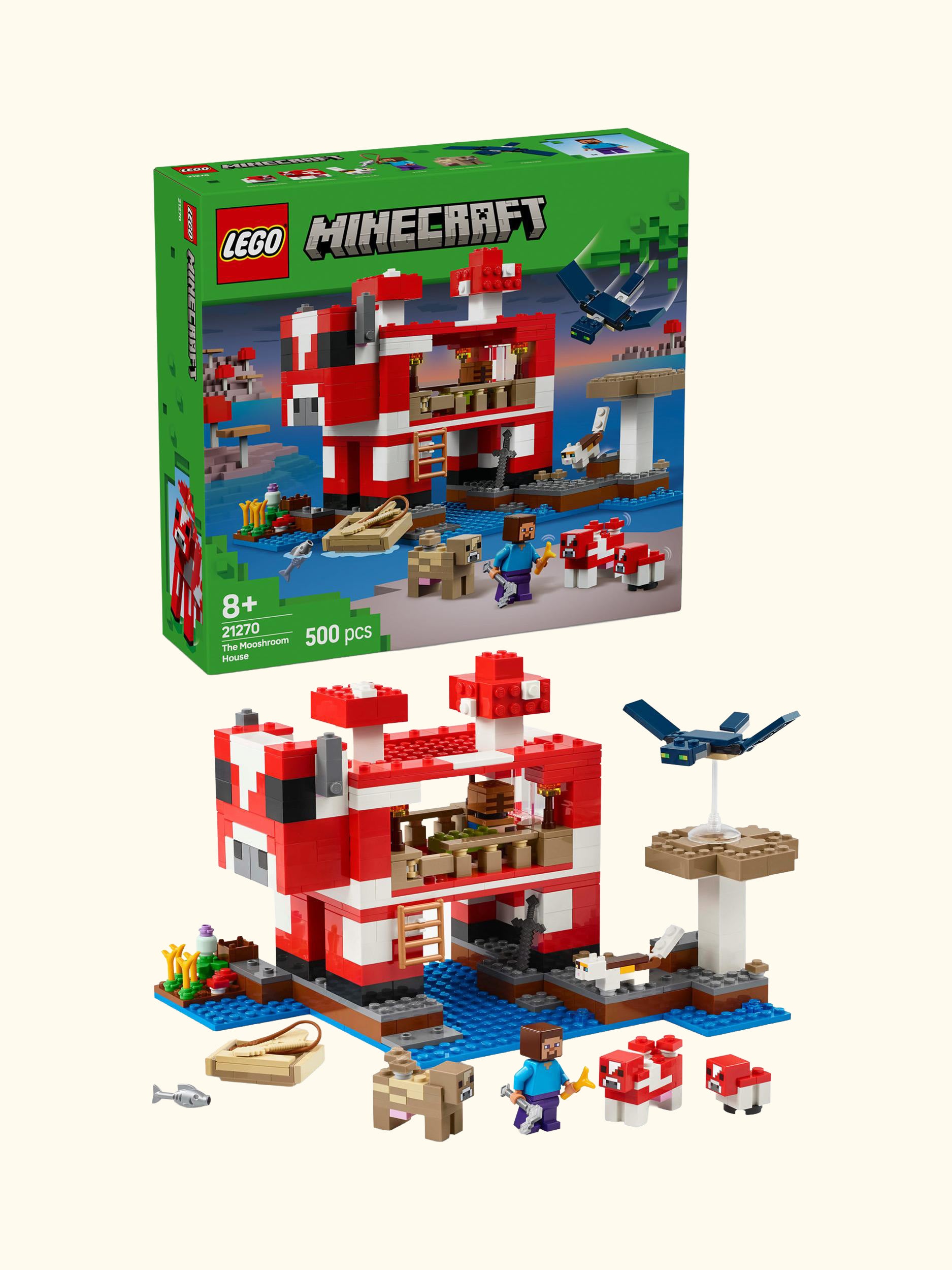 Minecraft The Mooshroom House Building Toy Set 21270
