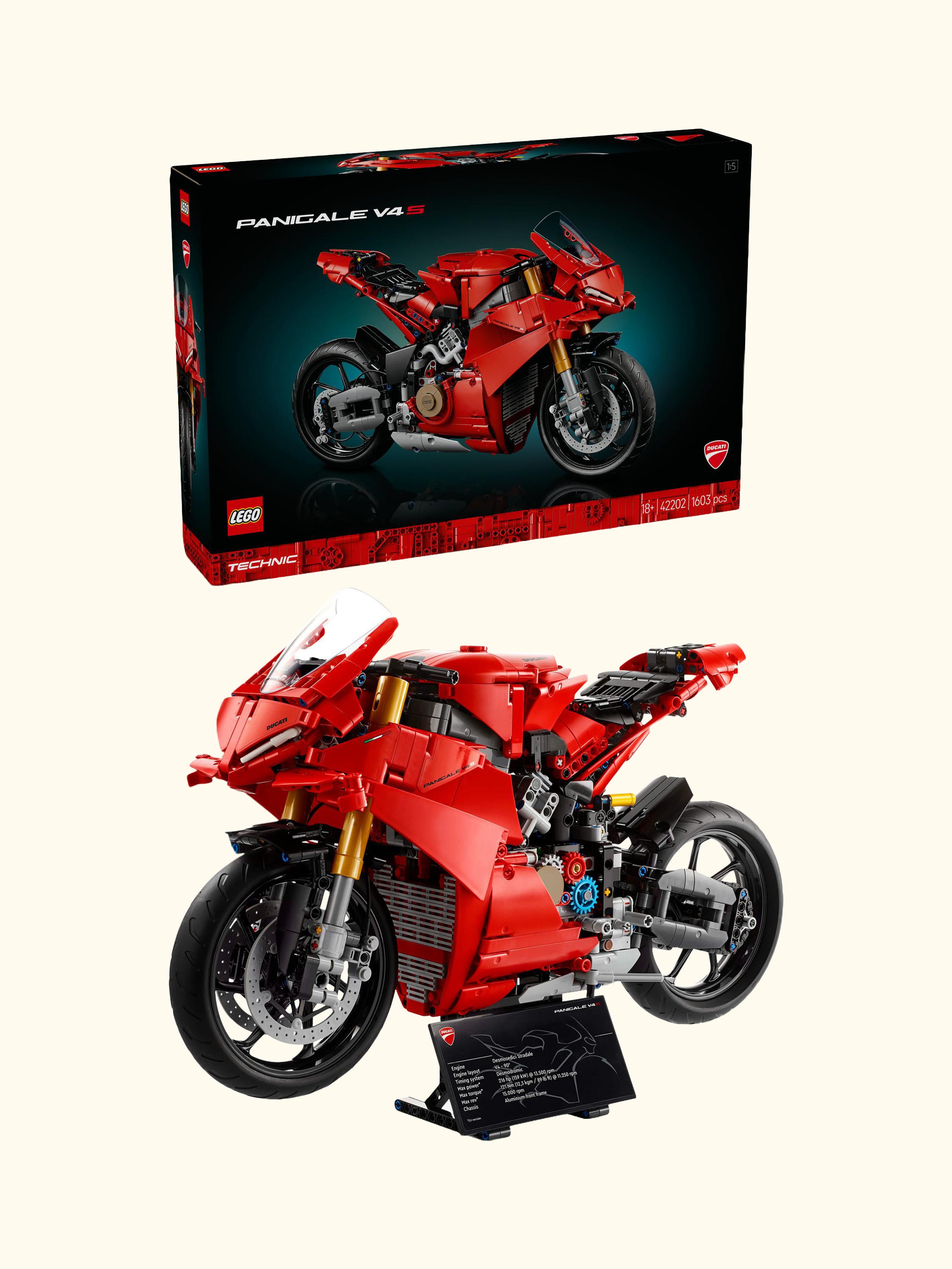 Technic 42202 Ducati Panigale V4S Motorcycle Building Set