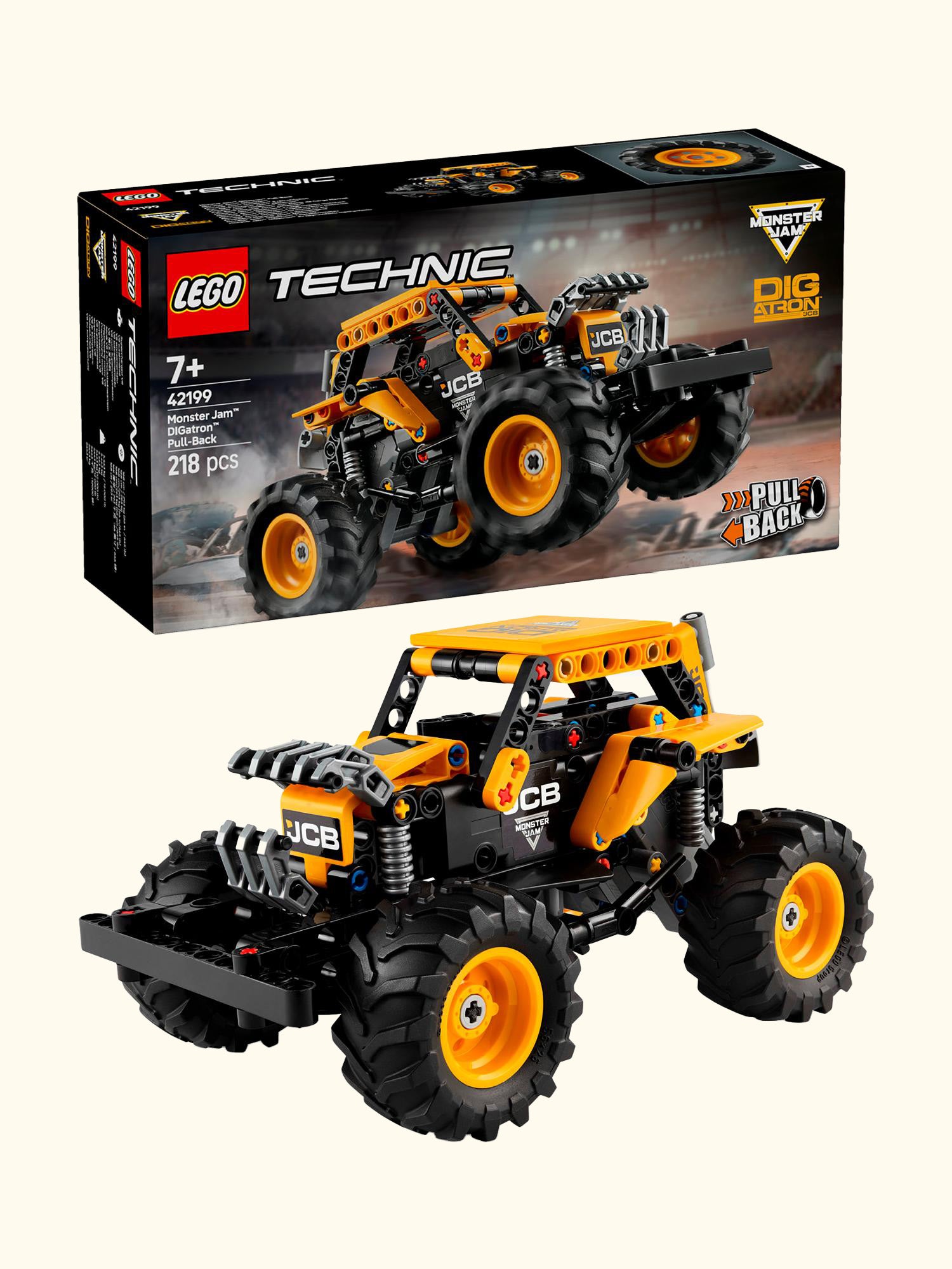 Technic Monster Jam DIGatron Pull-Back Truck Toy 42199