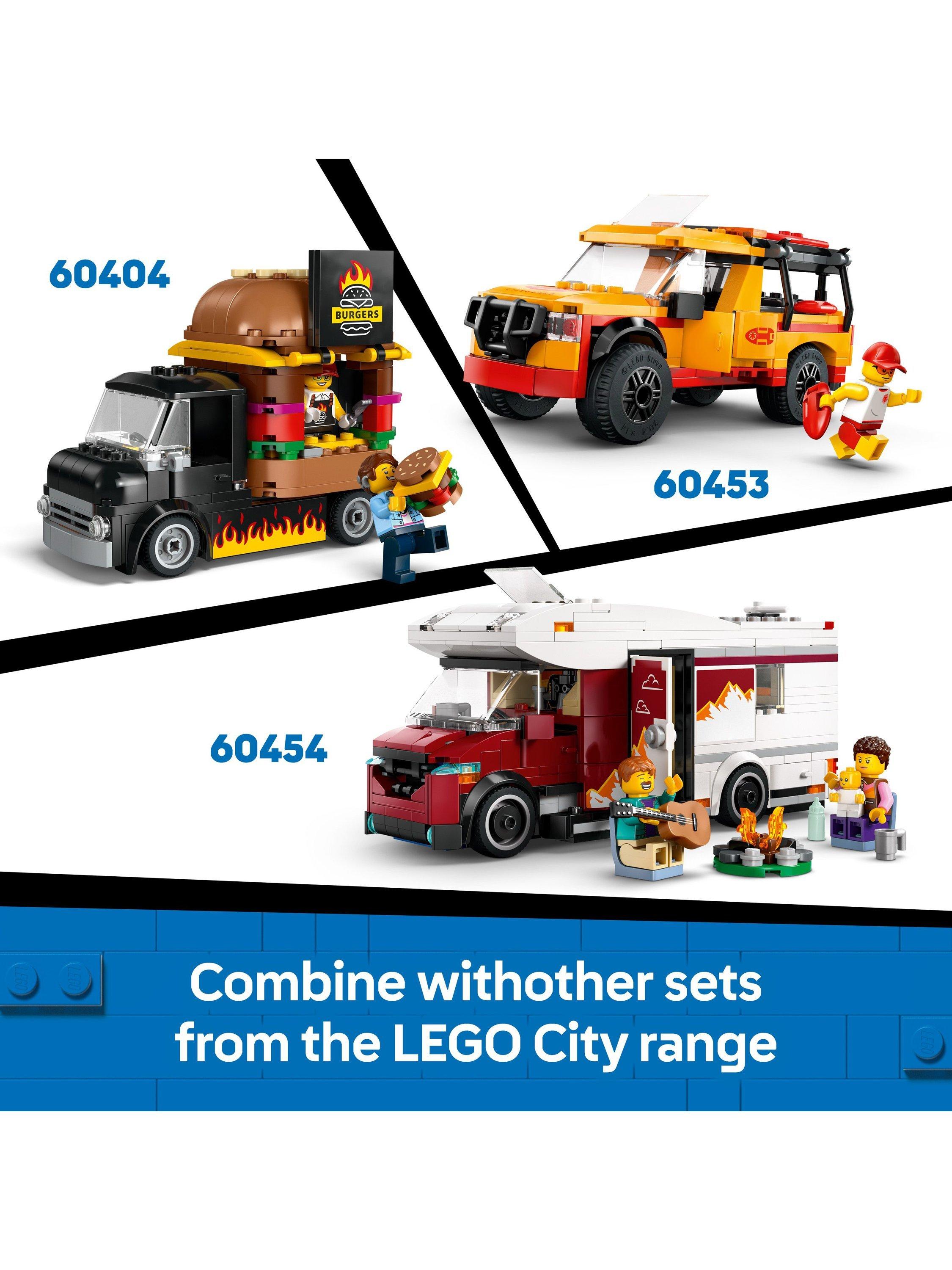 City Doughnut Truck Toy, Set with 2 Minifigures 60452