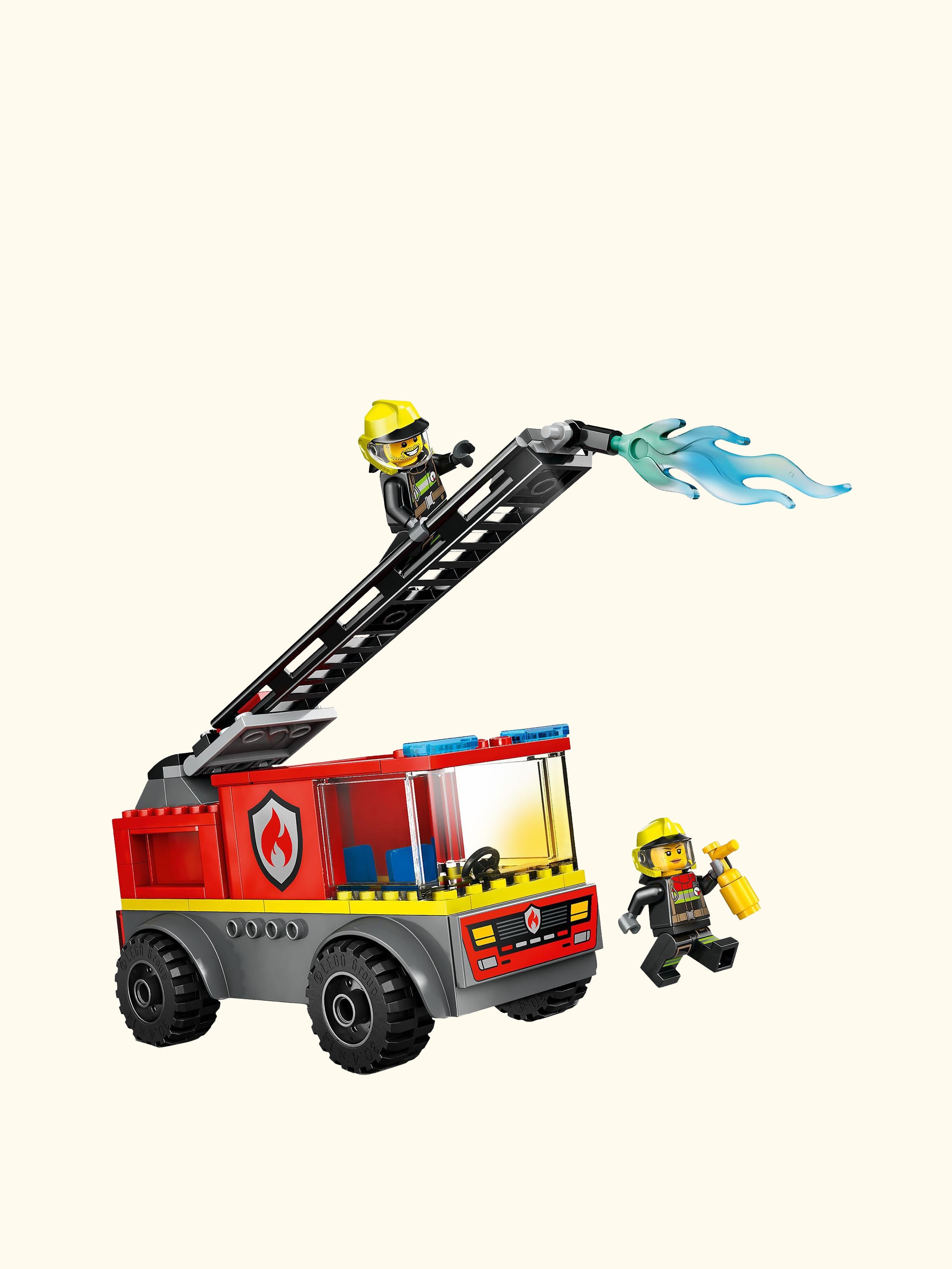 City Fire Engine with Ladder, Firefighter Toy 60463