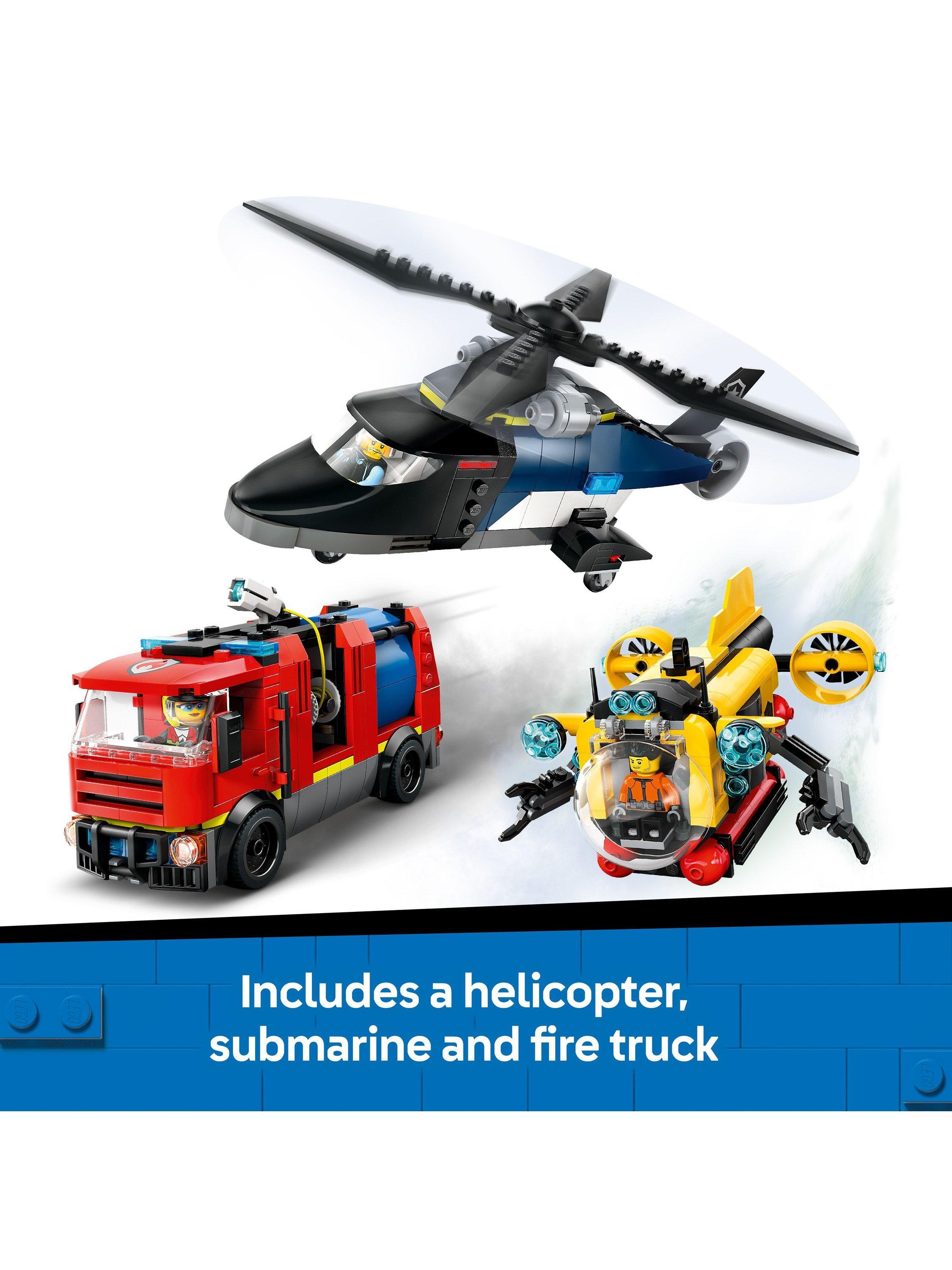 City Helicopter, Fire Engine & Submarine Remix 60462