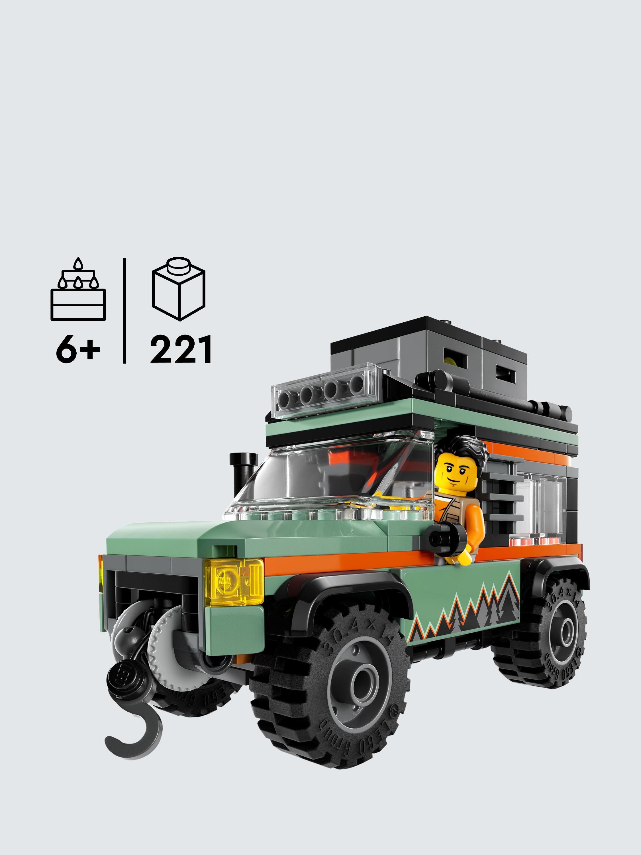 City Off-Road 4x4 Mountain Truck, Toy Vehicle Set 60447