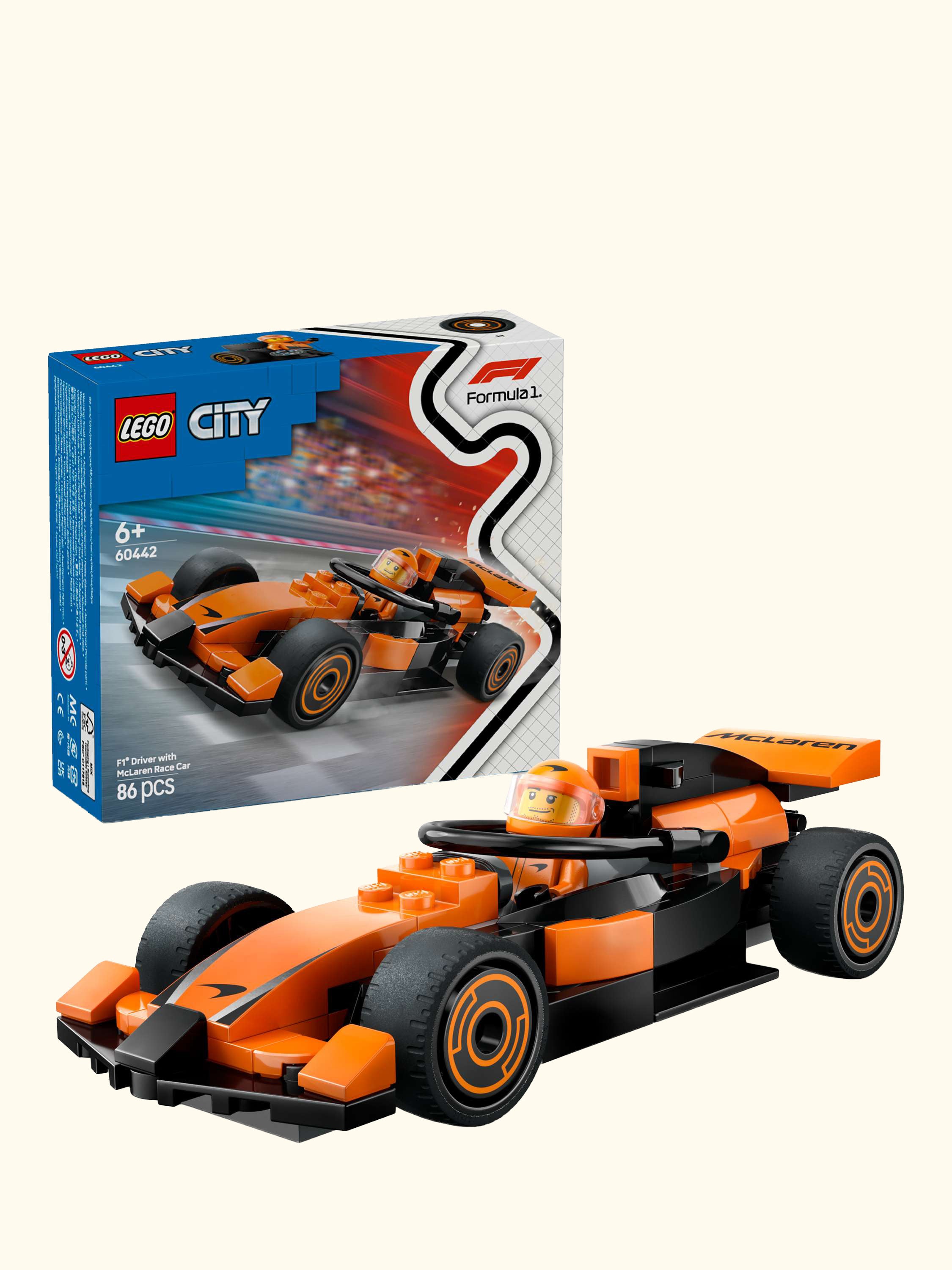 City F1 Driver with McLaren Race Car Toy Playset 60442