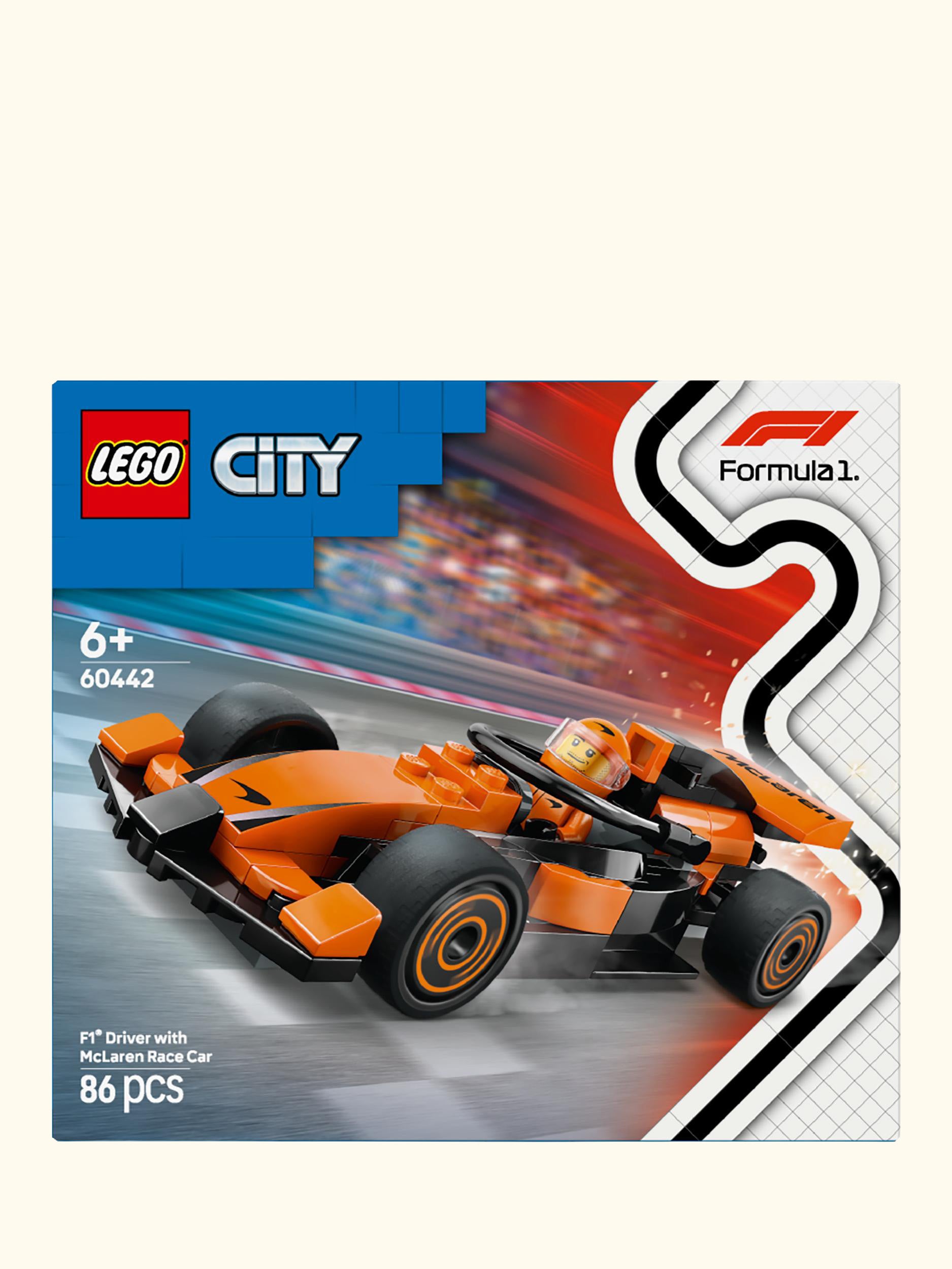 City F1 Driver with McLaren Race Car Toy Playset 60442