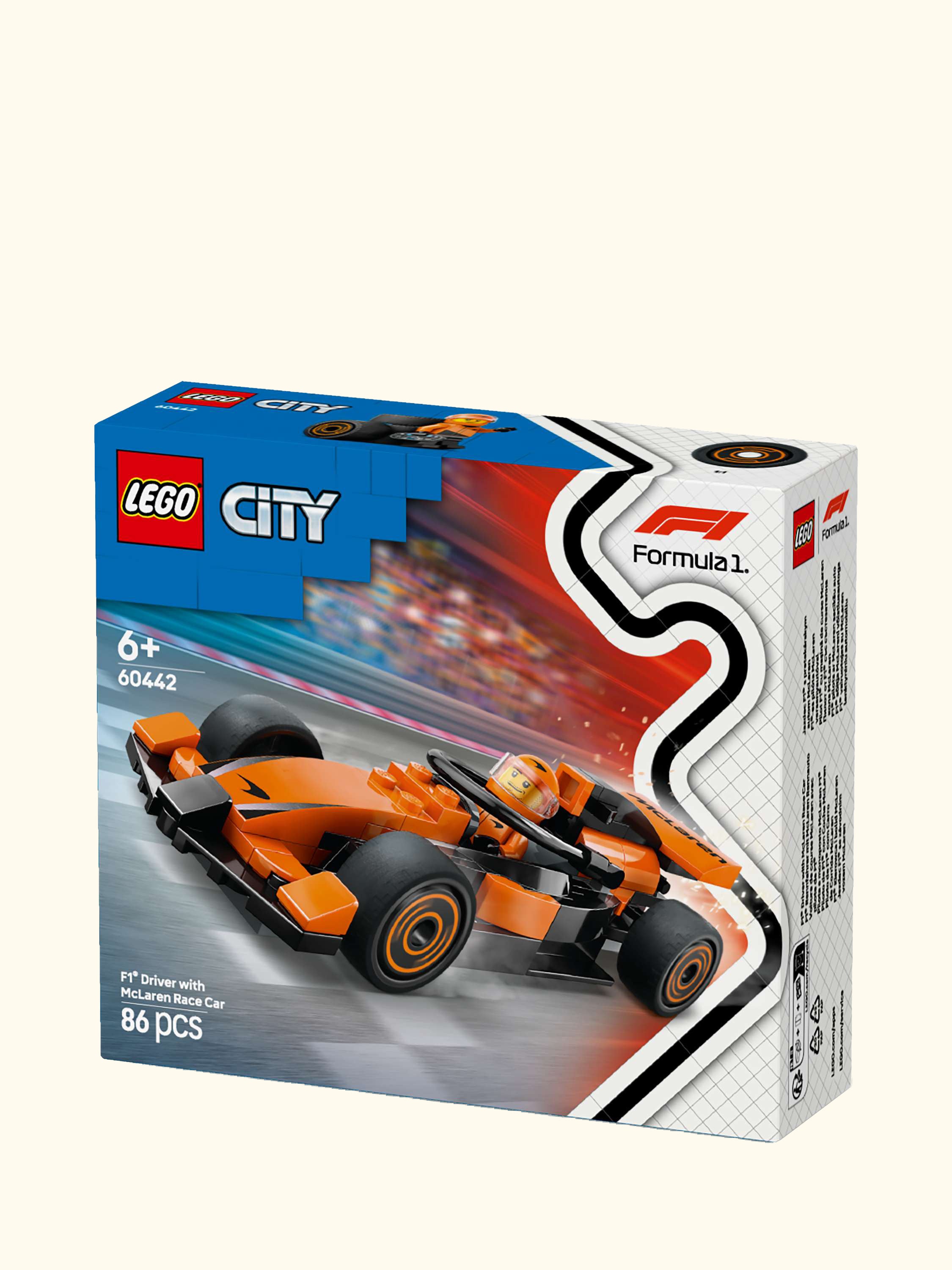 City F1 Driver with McLaren Race Car Toy Playset 60442