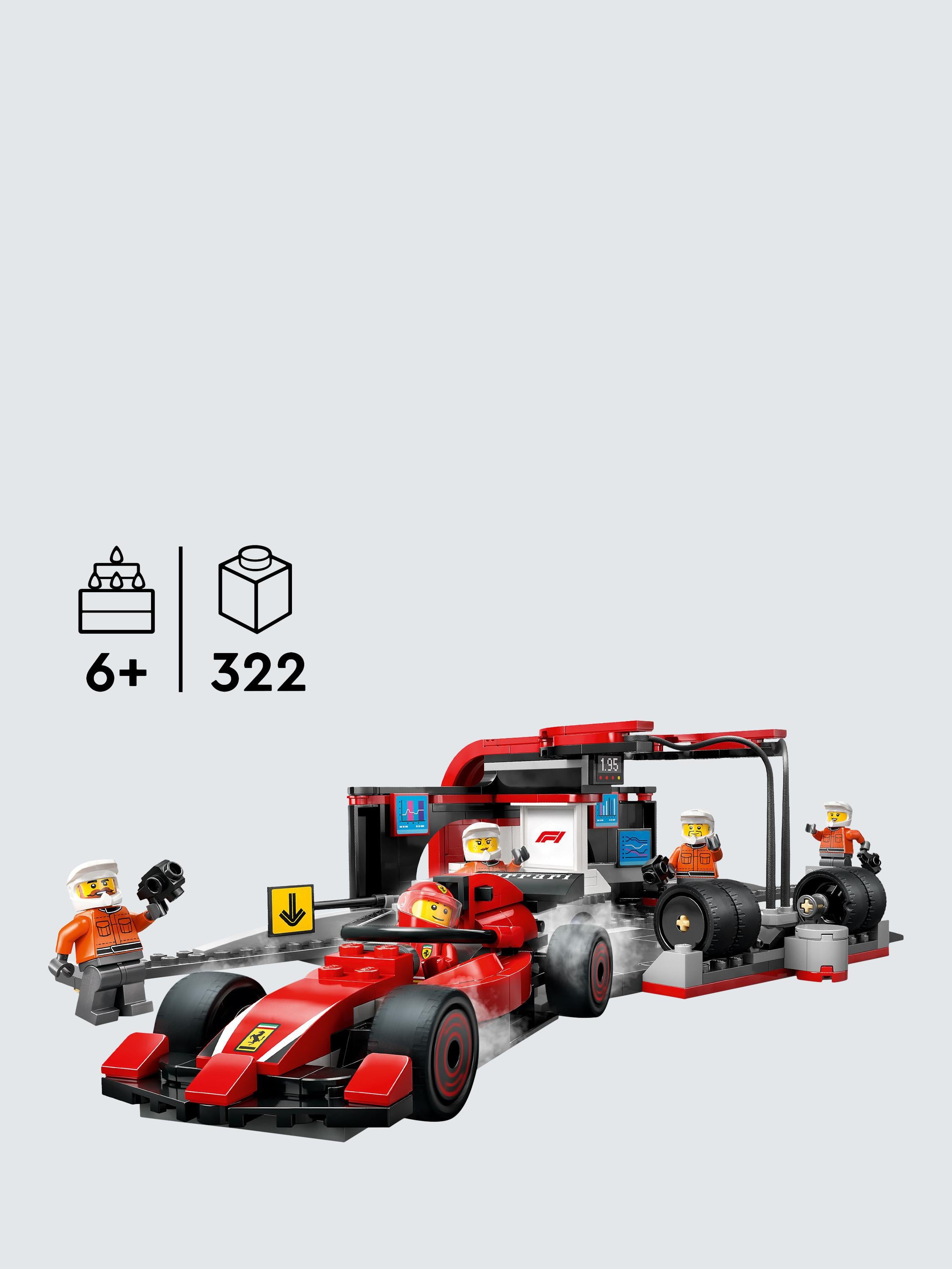 City F1 Pit Stop & Pit Crew with Ferrari Car Toy 60443