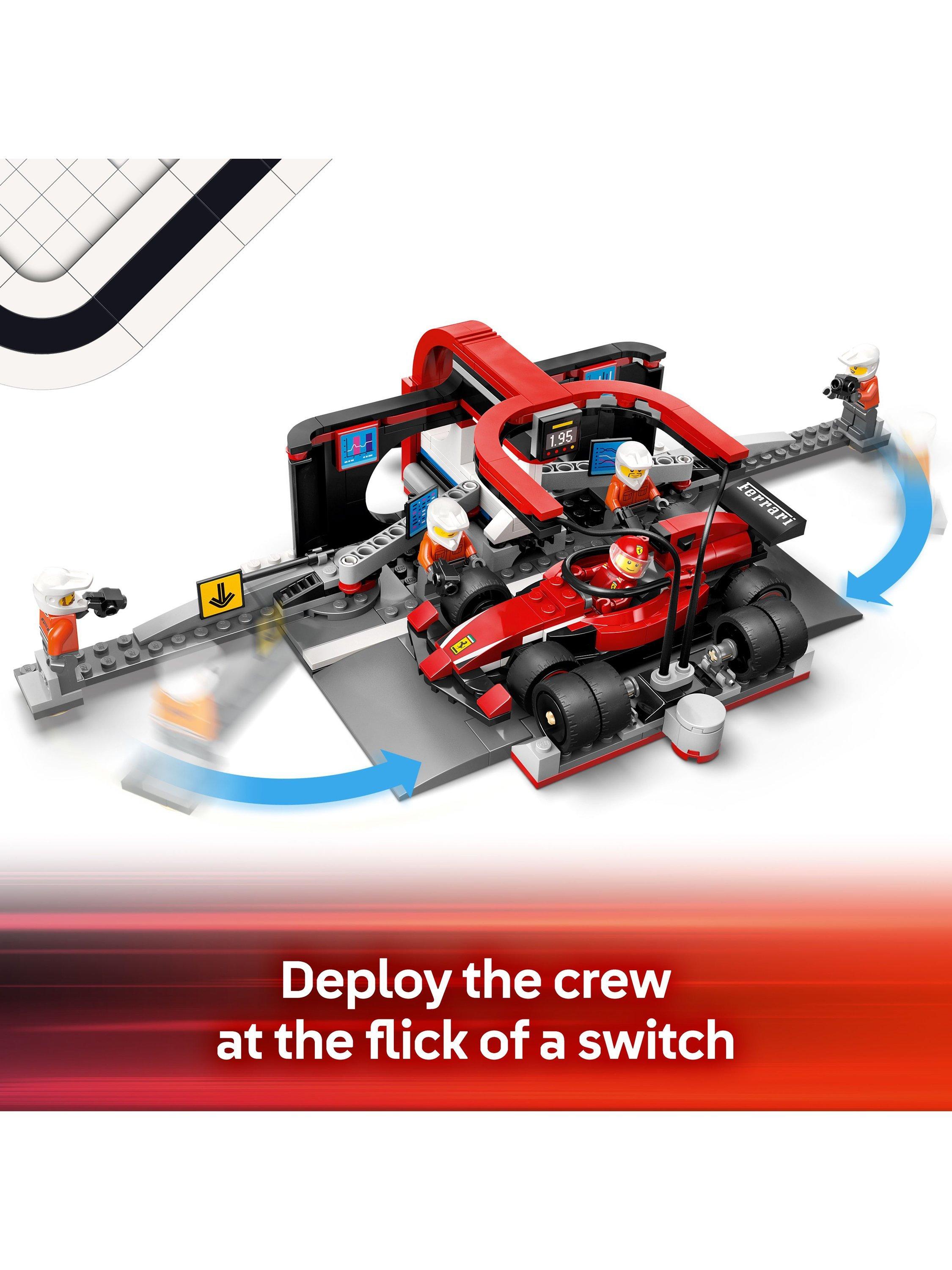 City F1 Pit Stop & Pit Crew with Ferrari Car Toy 60443