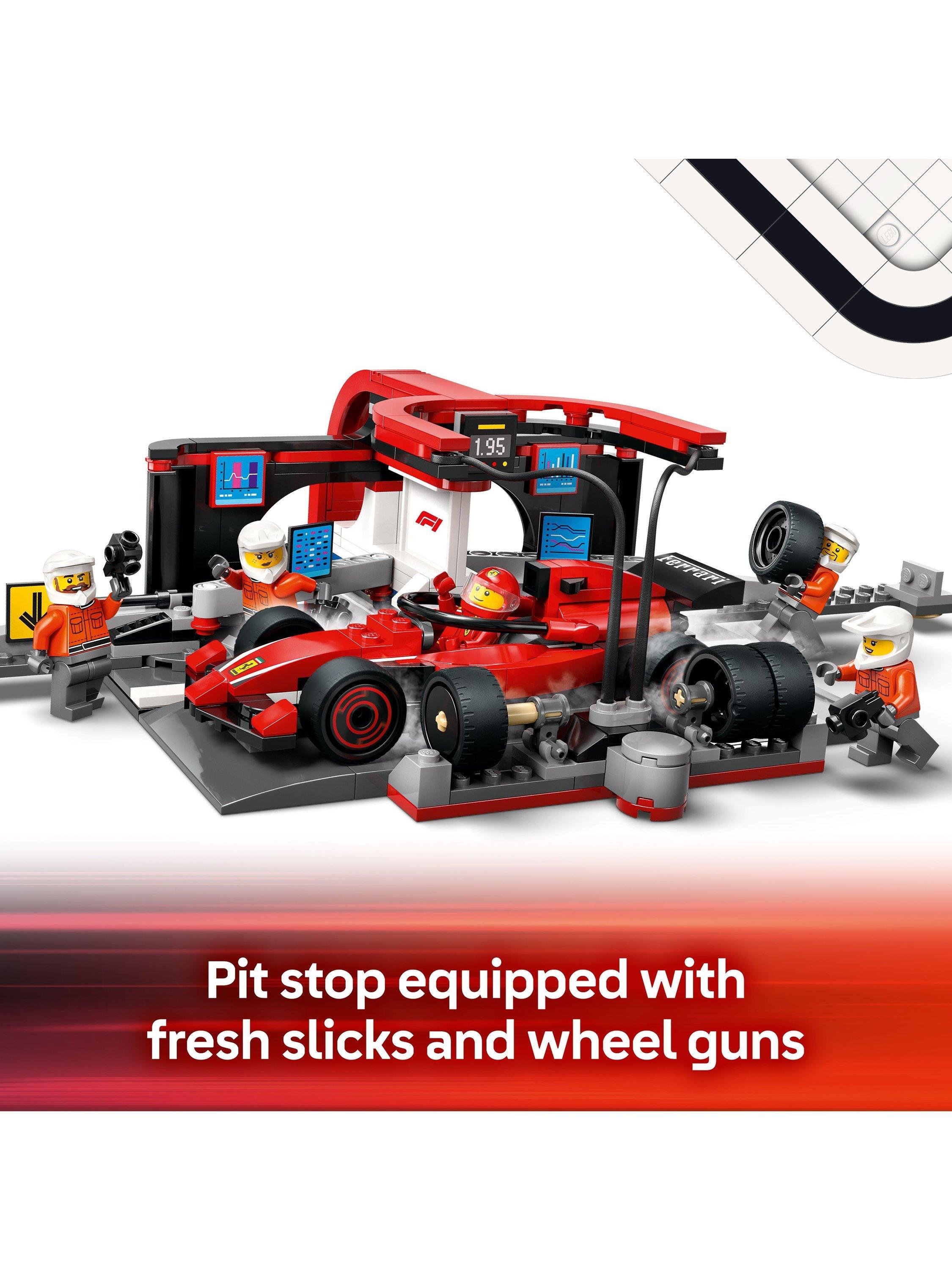 City F1 Pit Stop & Pit Crew with Ferrari Car Toy 60443