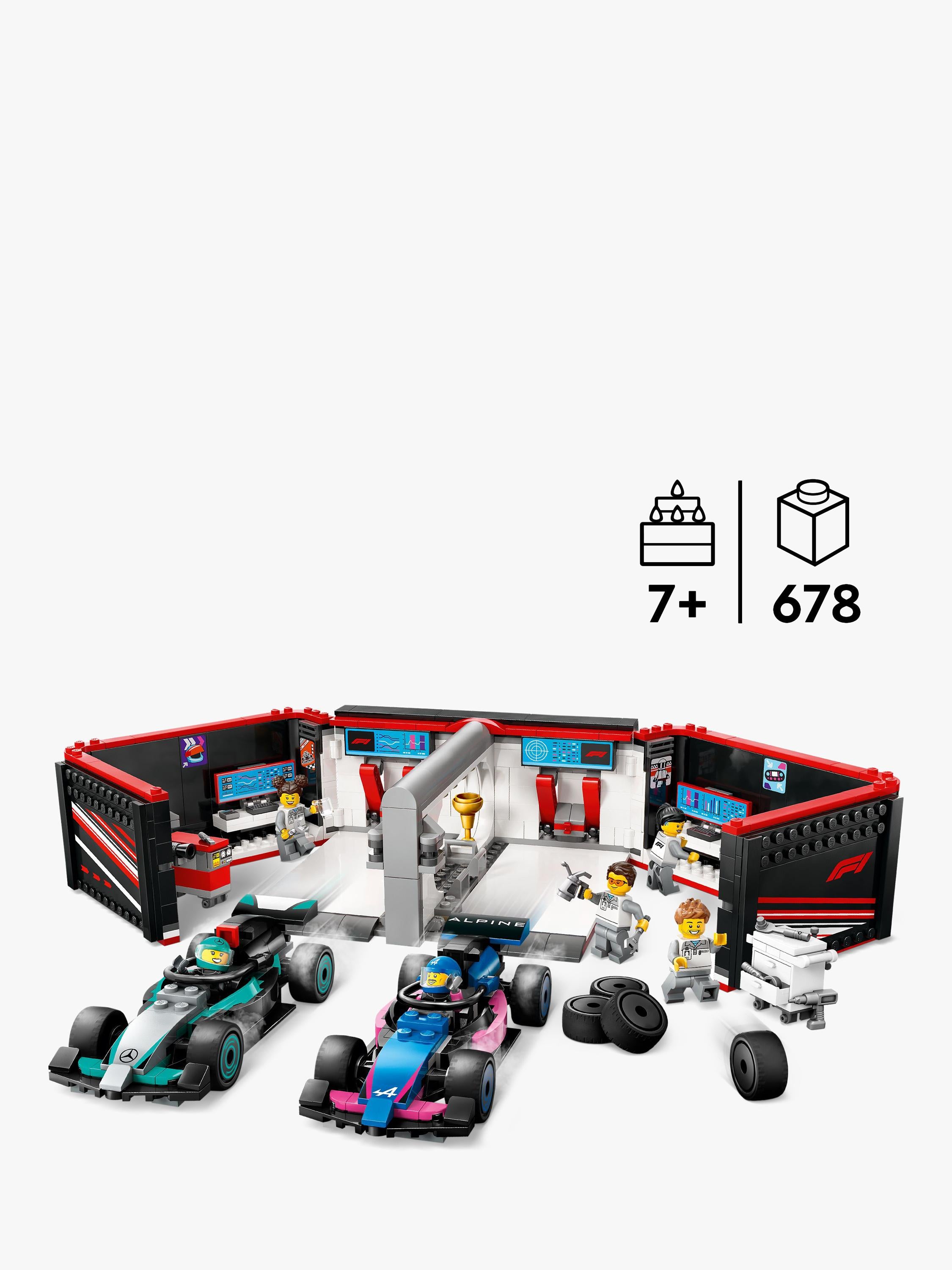 City F1 Garage & Mercedes-AMG & Alpine Cars Set 60444