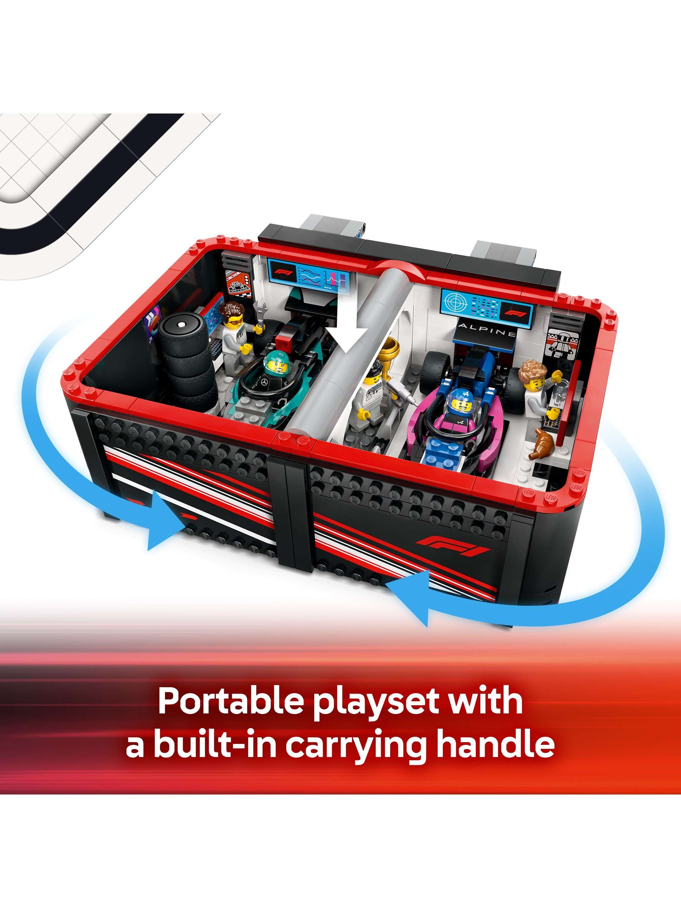 City F1 Garage & Mercedes-AMG & Alpine Cars Set 60444