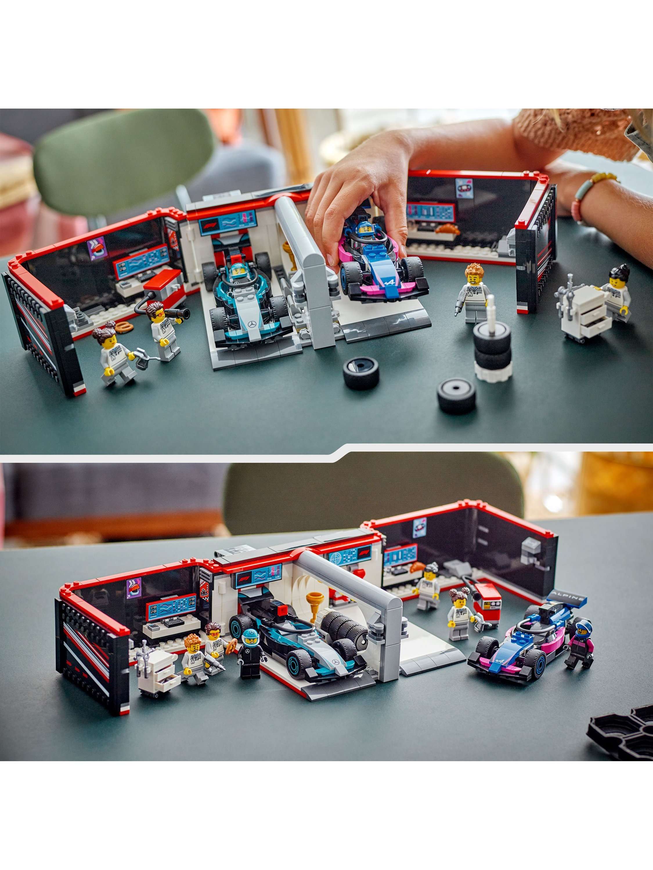 City F1 Garage & Mercedes-AMG & Alpine Cars Set 60444