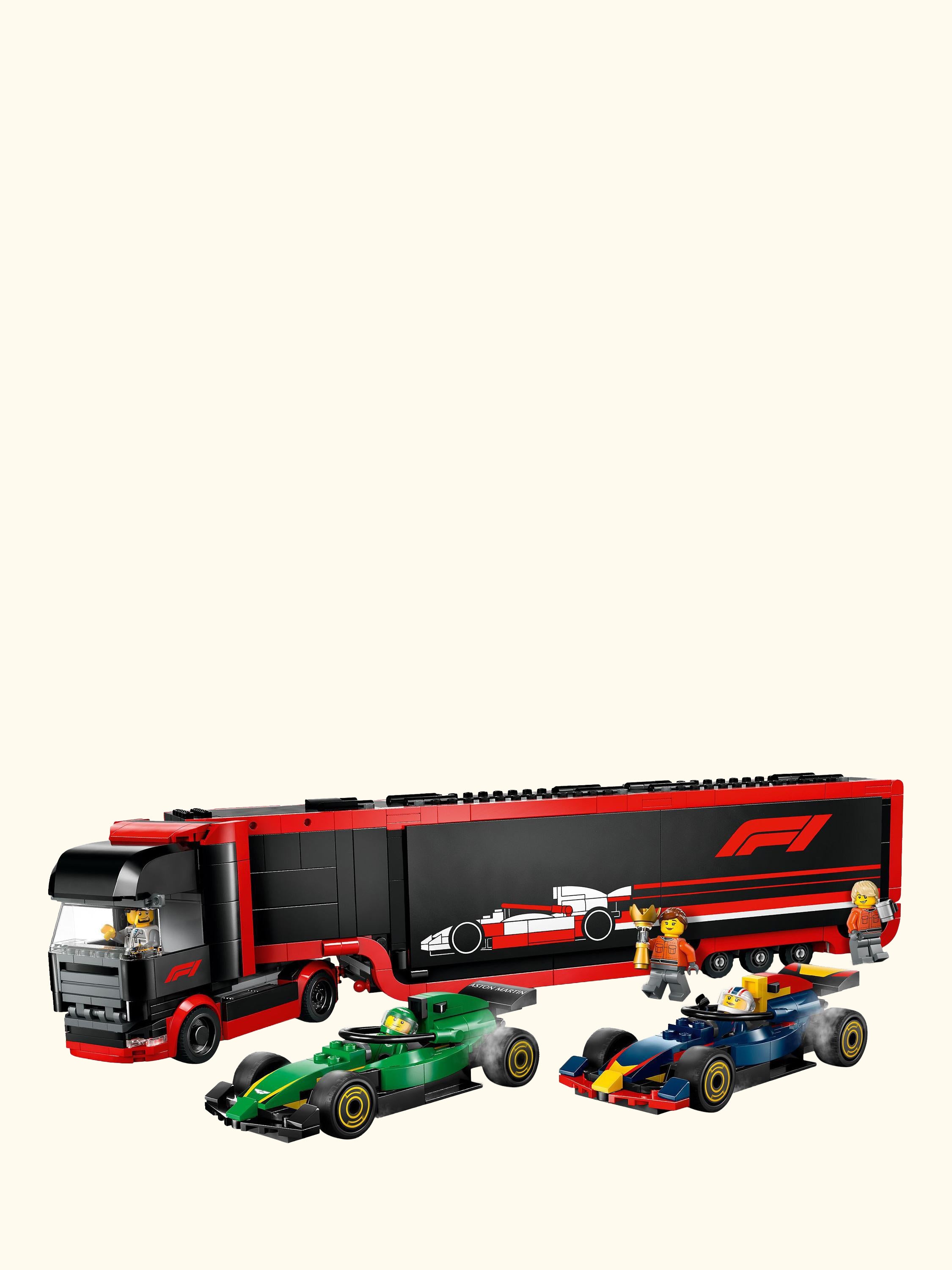 City F1 Truck with RB20 & AMR24 F1 Cars Playset 60445