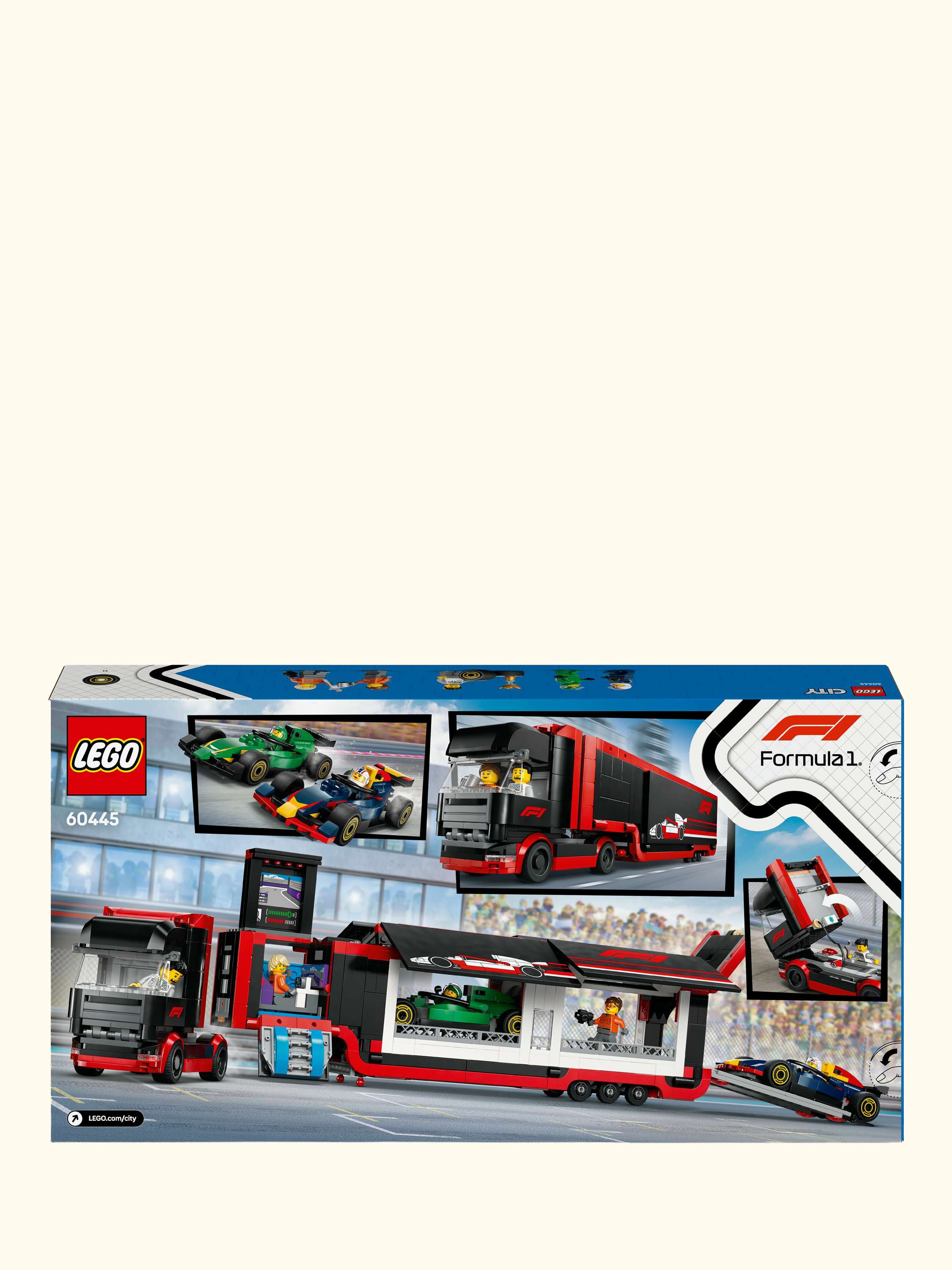 City F1 Truck with RB20 & AMR24 F1 Cars Playset 60445