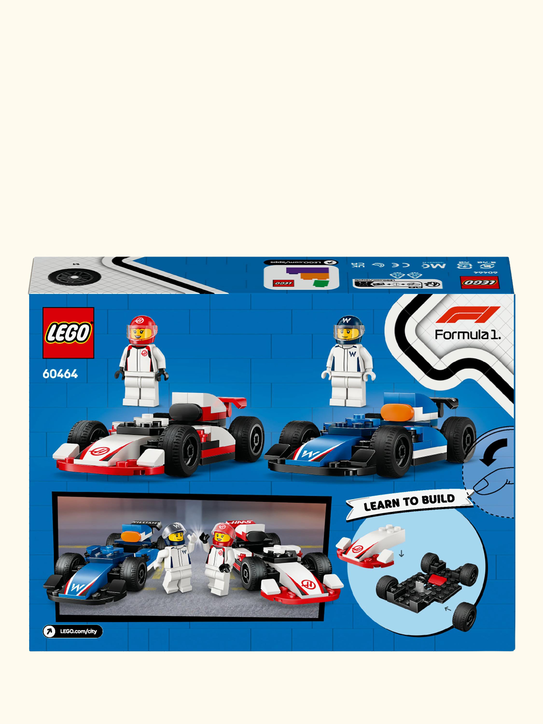 City F1 Williams Racing & Haas F1 Race Cars Set 60464
