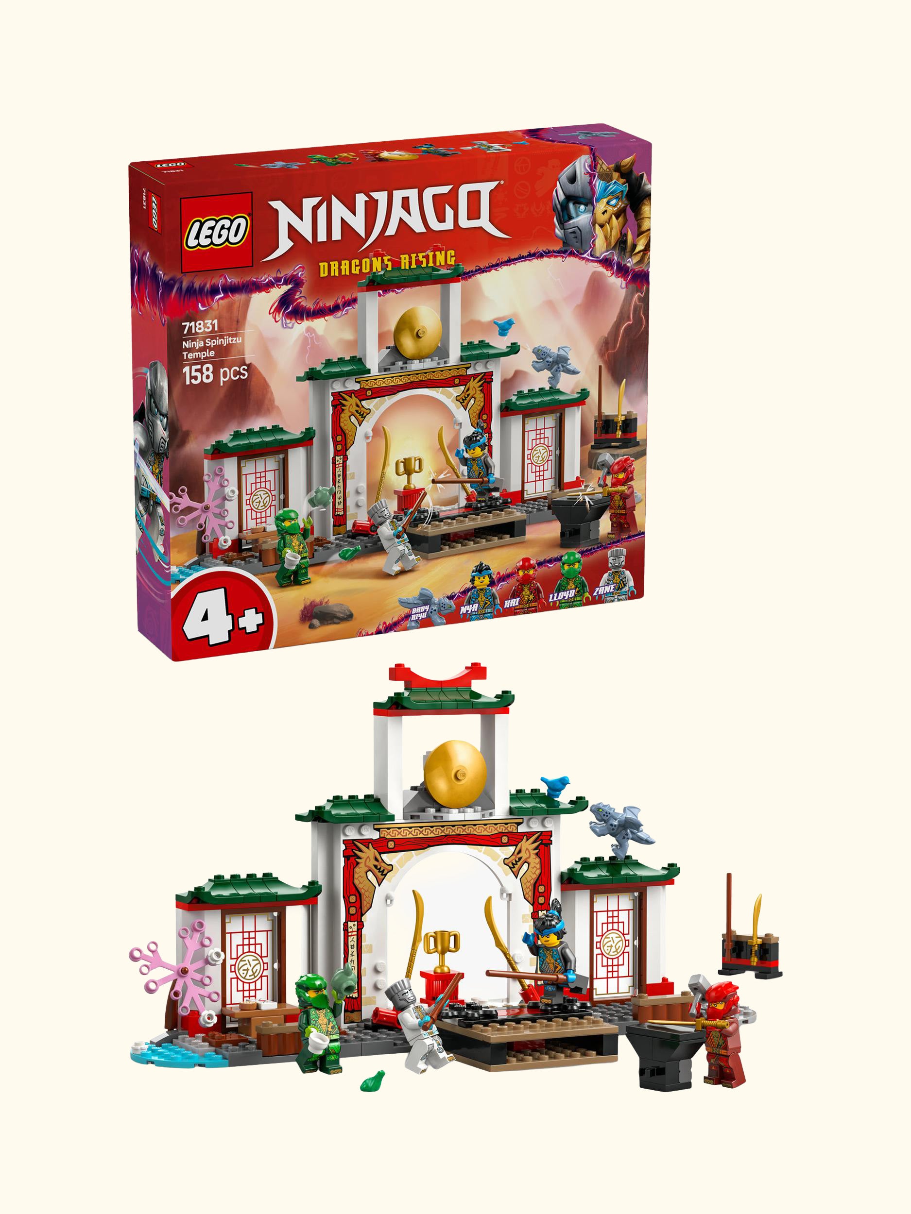 NINJAGO Ninja Spinjitzu Temple with Toy Dragon 71831
