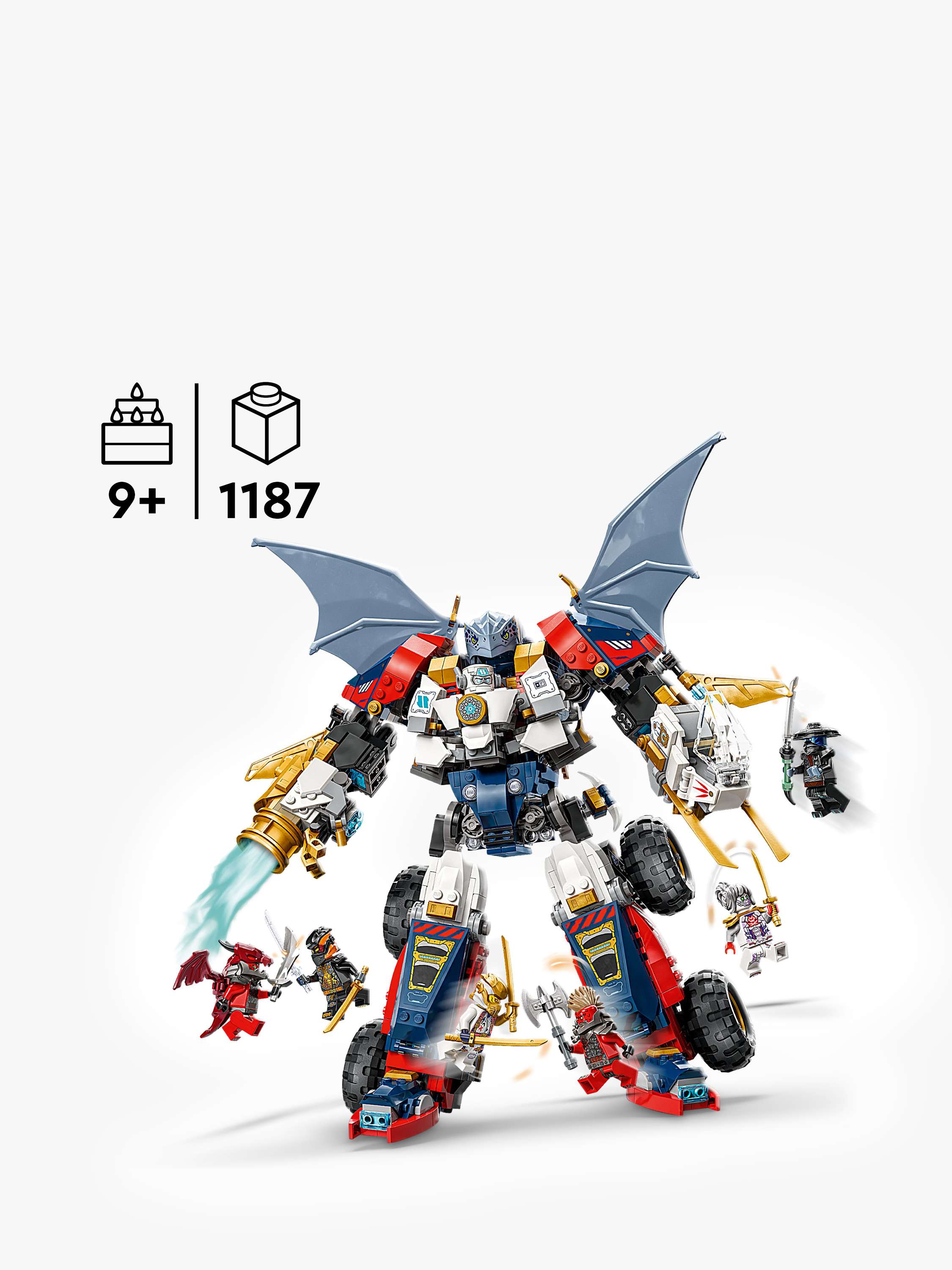 NINJAGO 71834 Dragons Rising Zane’s Ultra Combiner Mech Building Set