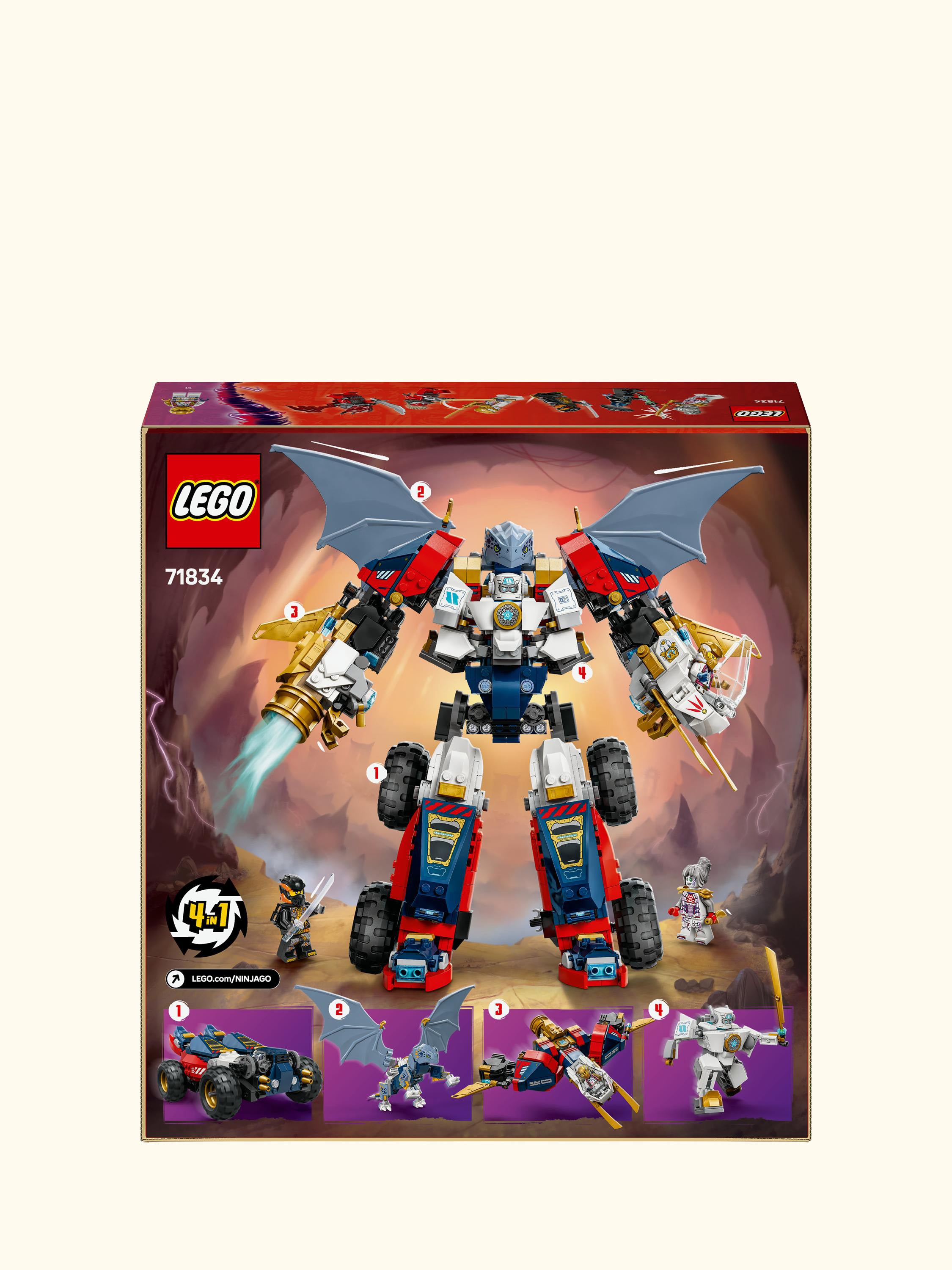 NINJAGO 71834 Dragons Rising Zane’s Ultra Combiner Mech Building Set