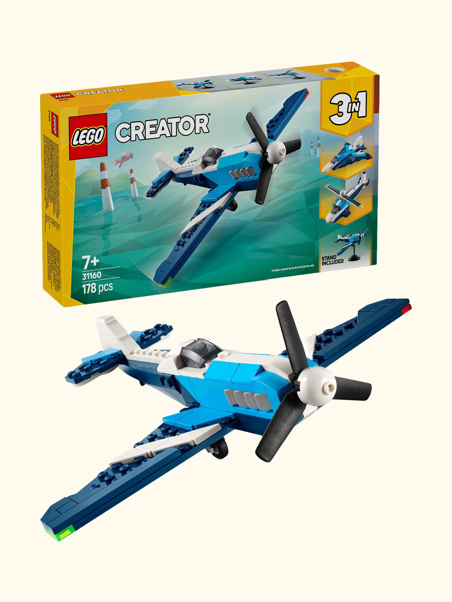 Creator 3in1 Aircraft: Race Plane Toy for Kids 31160