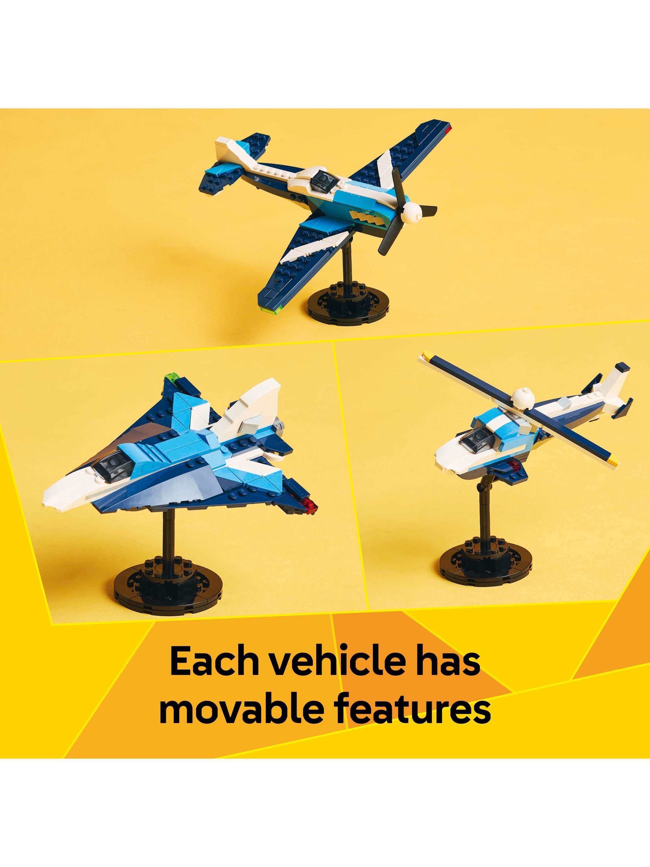 Creator 3in1 Aircraft: Race Plane Toy for Kids 31160