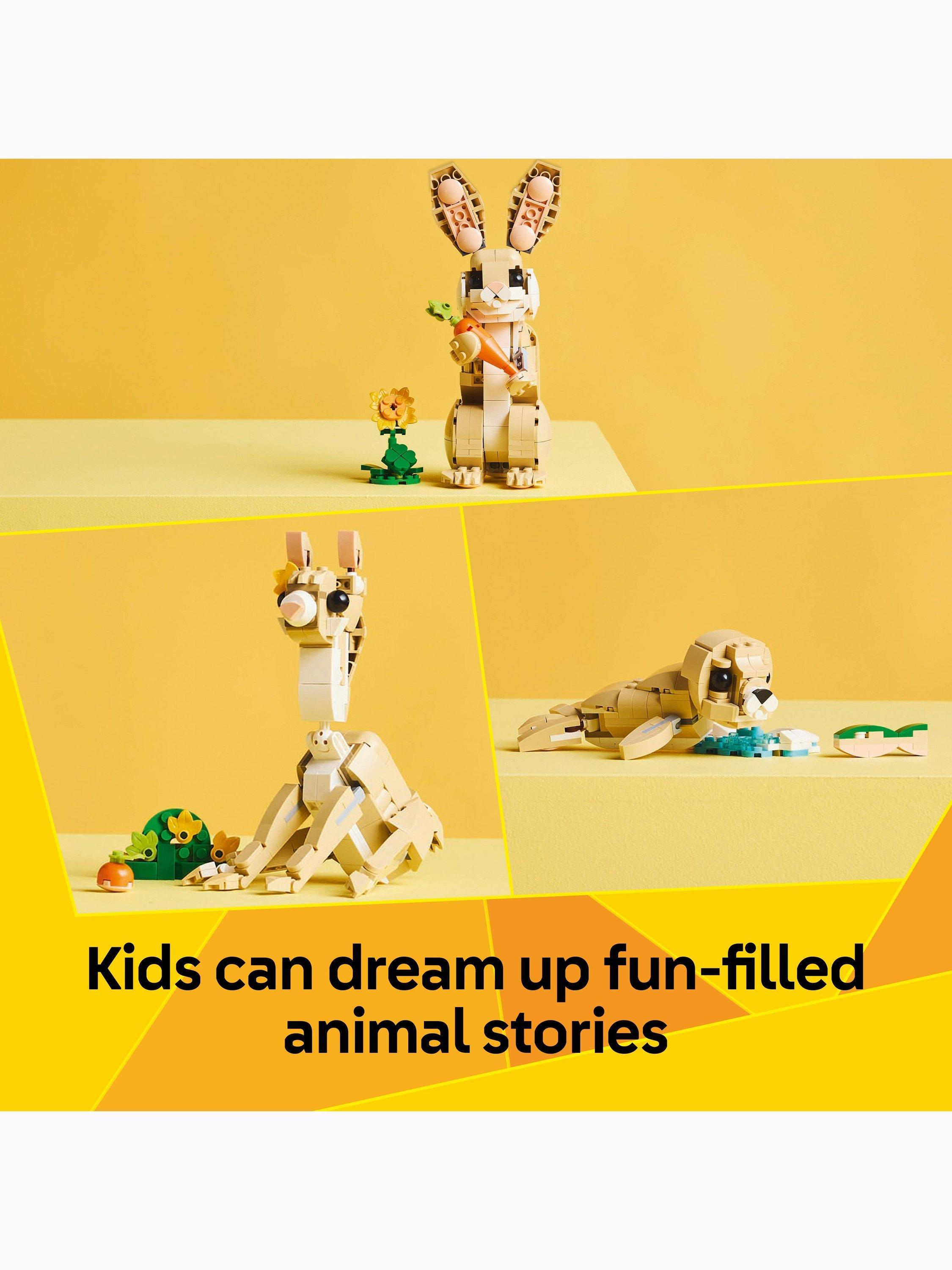 Creator 3in1 Cute Bunny Toy, Animal Figure Set 31162