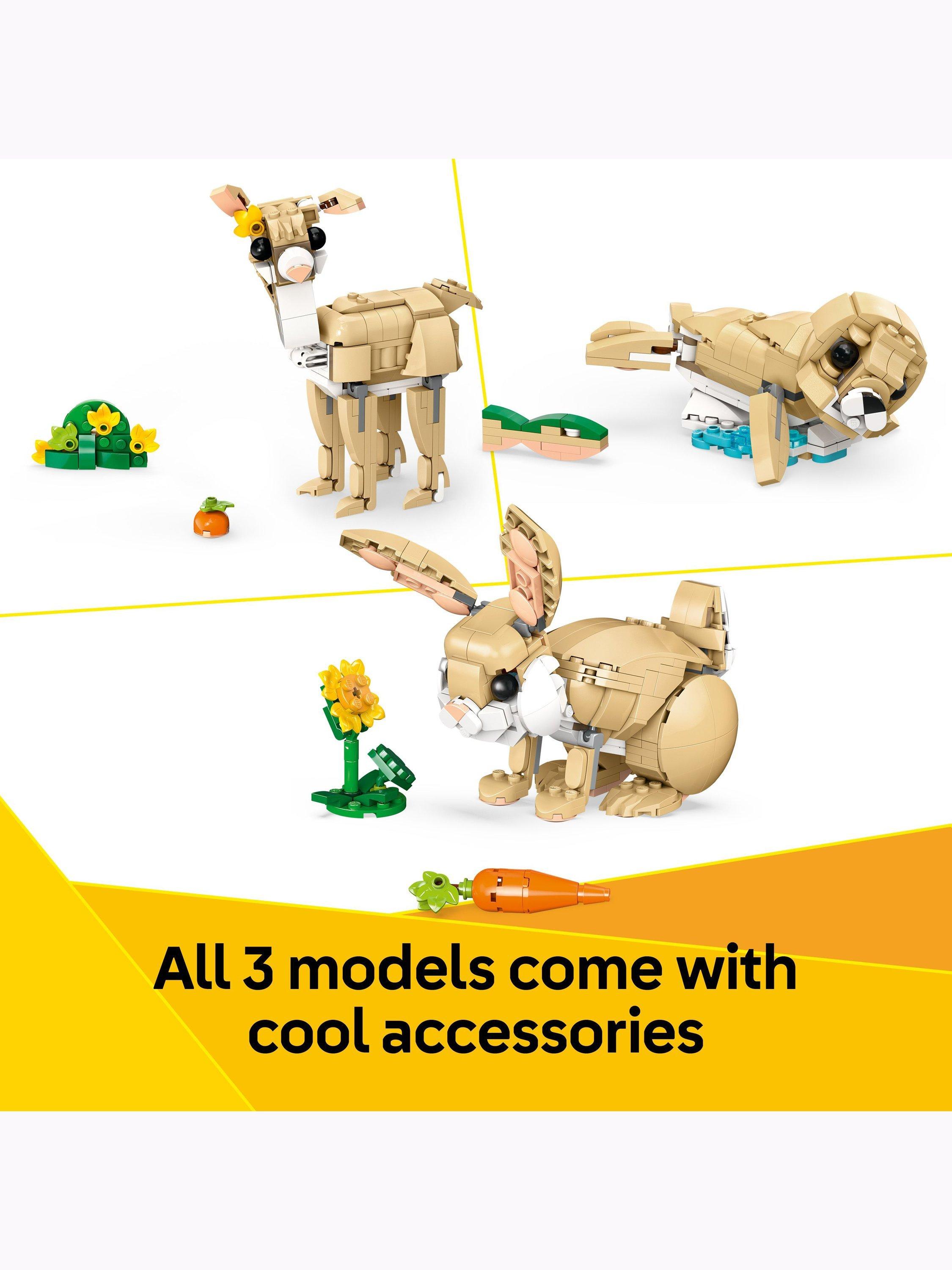 Creator 3in1 Cute Bunny Toy, Animal Figure Set 31162